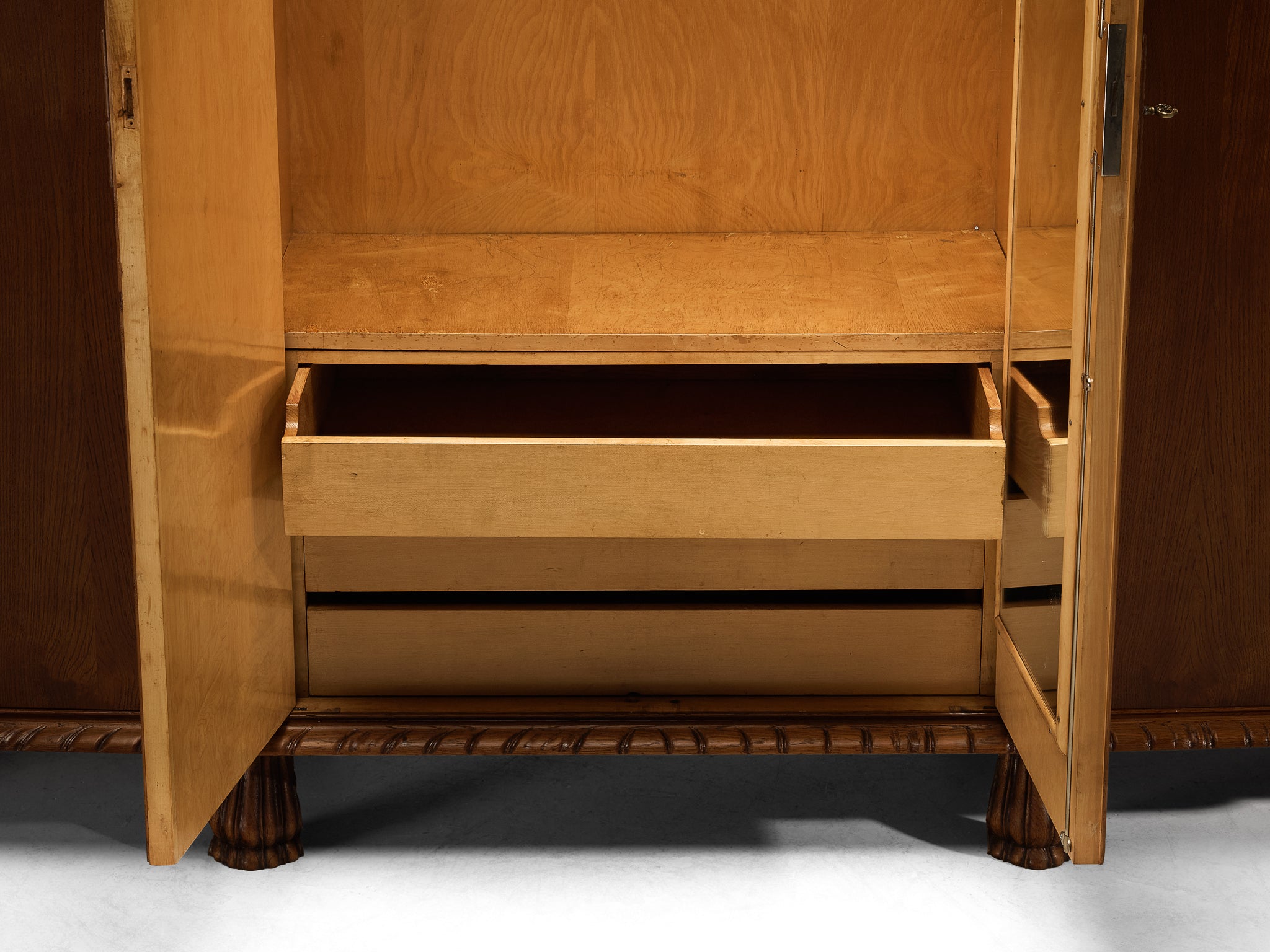 Ernesto Valabrega for Vittorio Valabrega Wardrobe in Oak Case pieces and storage cabinets Morentz
