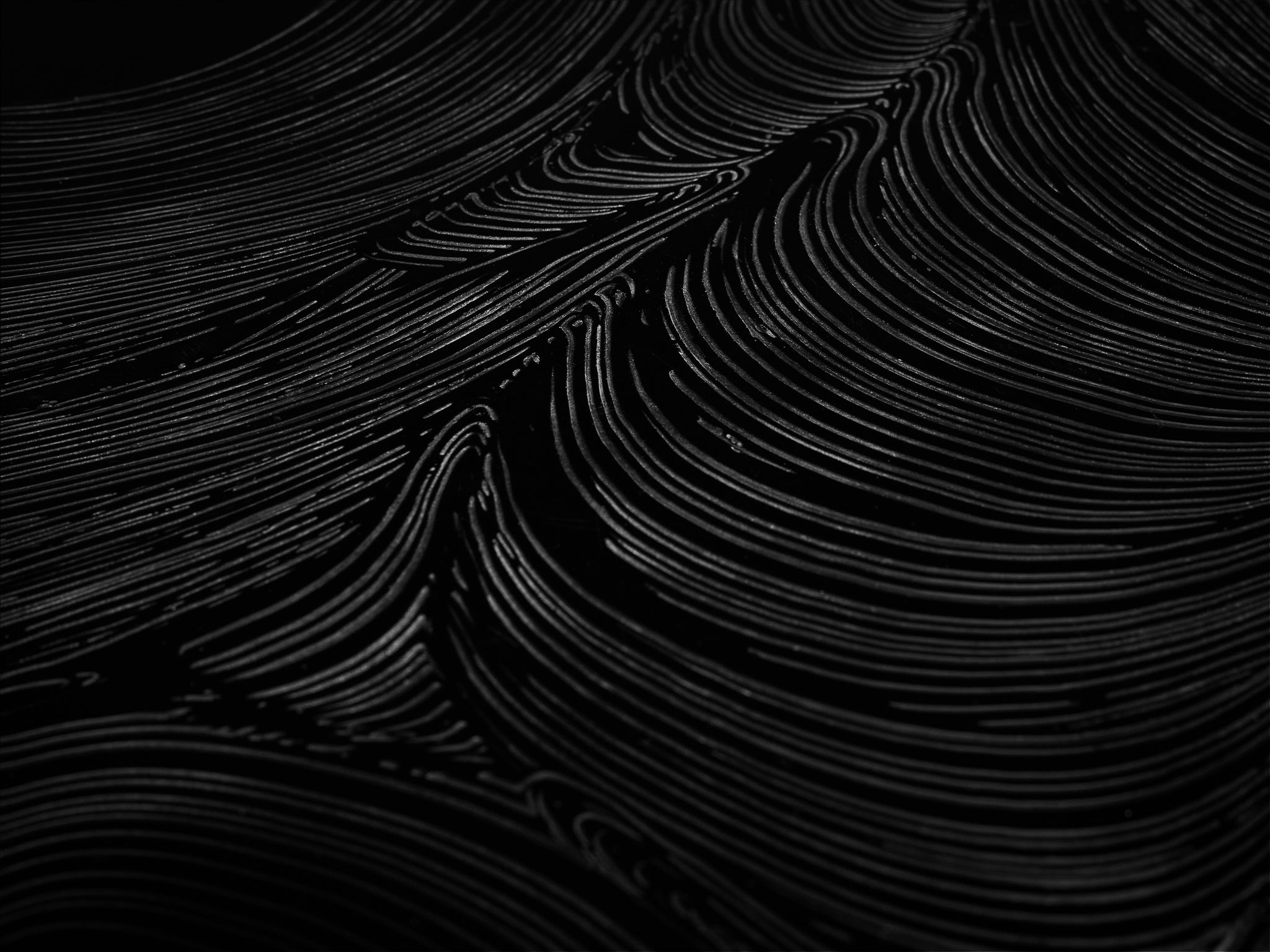 Jean Claude Dresse Coffee Table in Dark Resin with Organic Pattern Tables Morentz