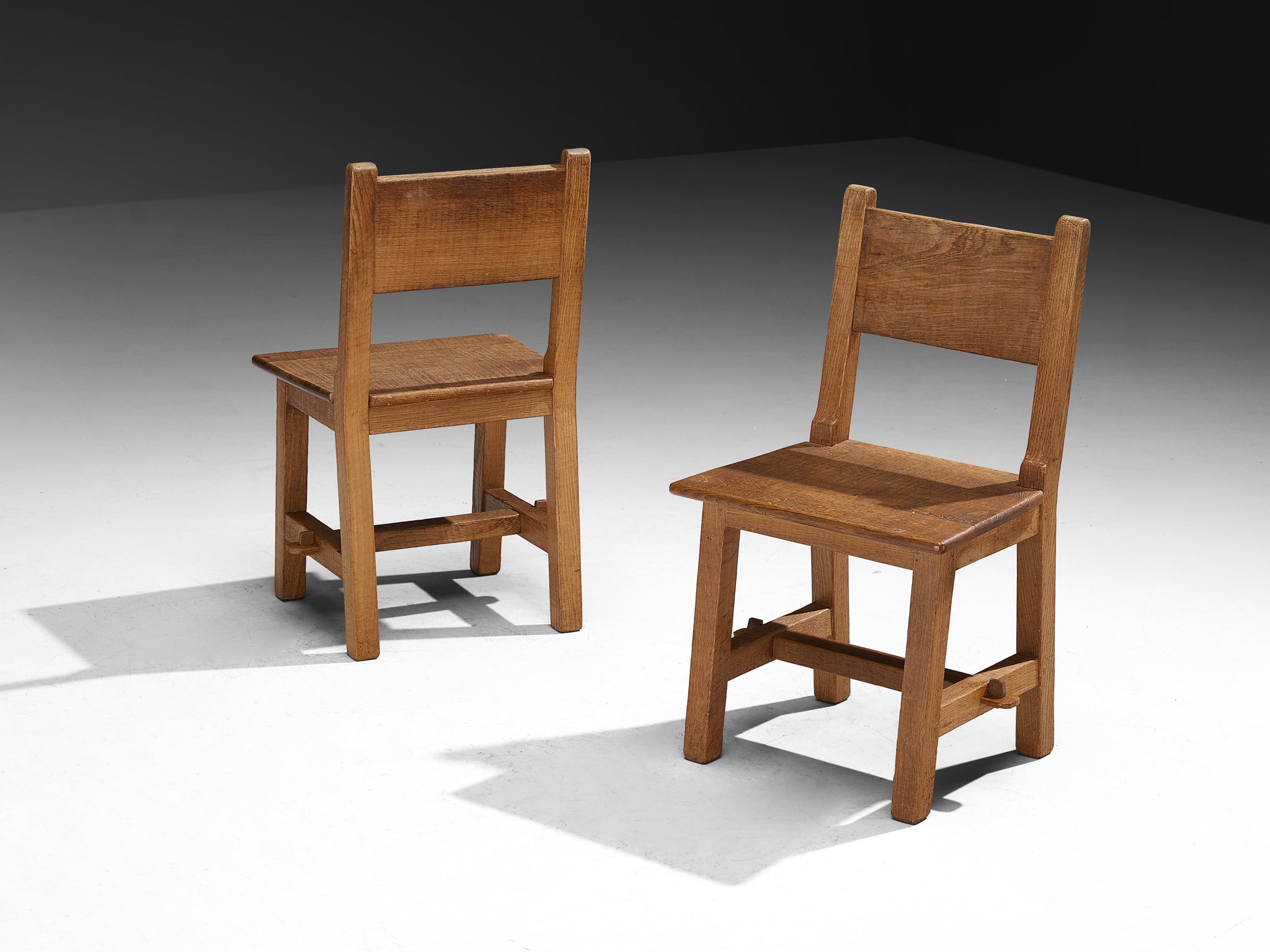Artisanal Mid-Century Dining Chairs in Oak Seating Morentz
