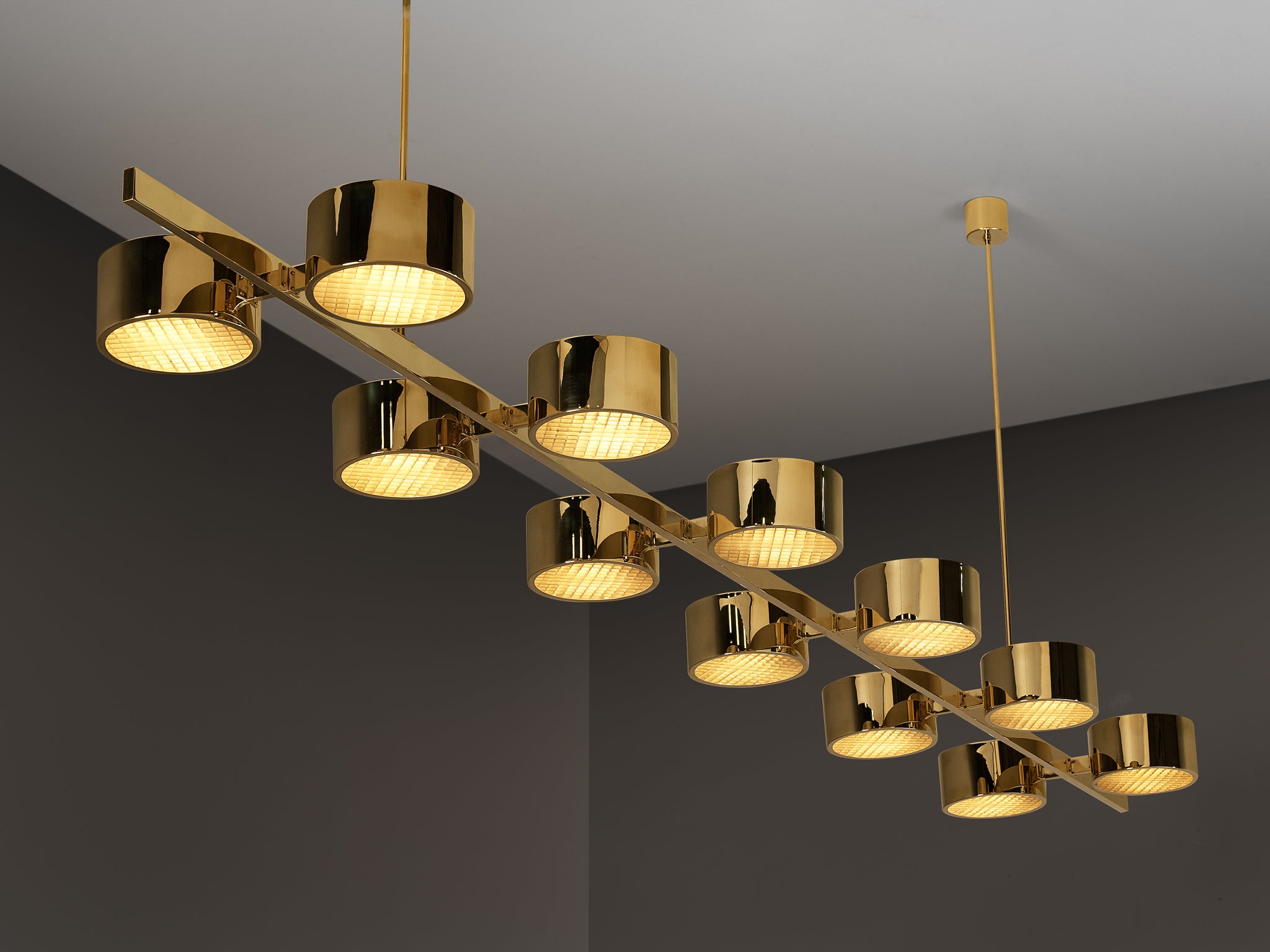 Hans-Agne Jakobsson 'T 261/12' Chandelier in Brass Lighting Morentz