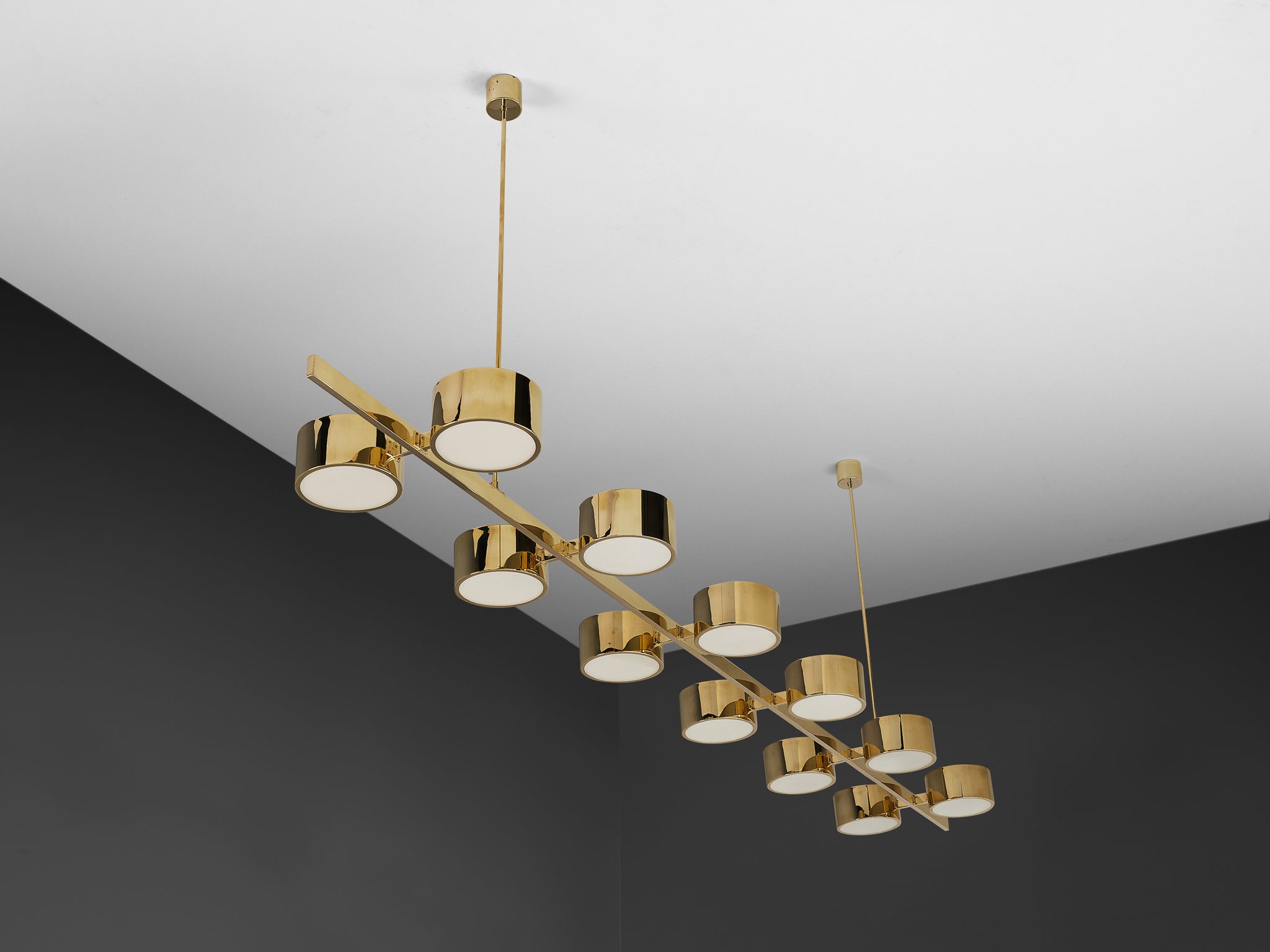Hans-Agne Jakobsson 'T 261/12' Chandelier in Brass Lighting Morentz