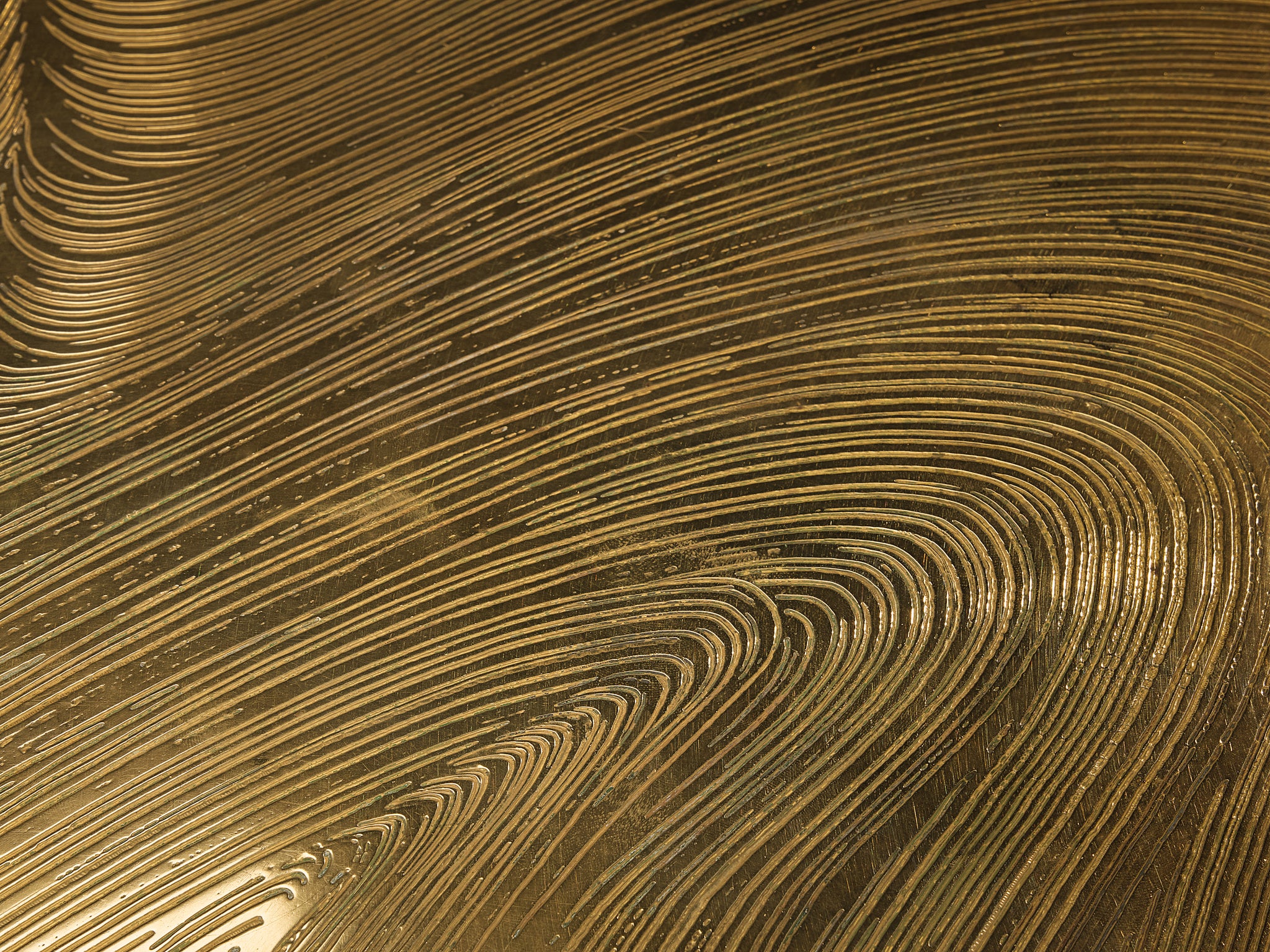 Jean Claude Dresse Coffee Table in Brass Inlayed with Agate Tables Morentz