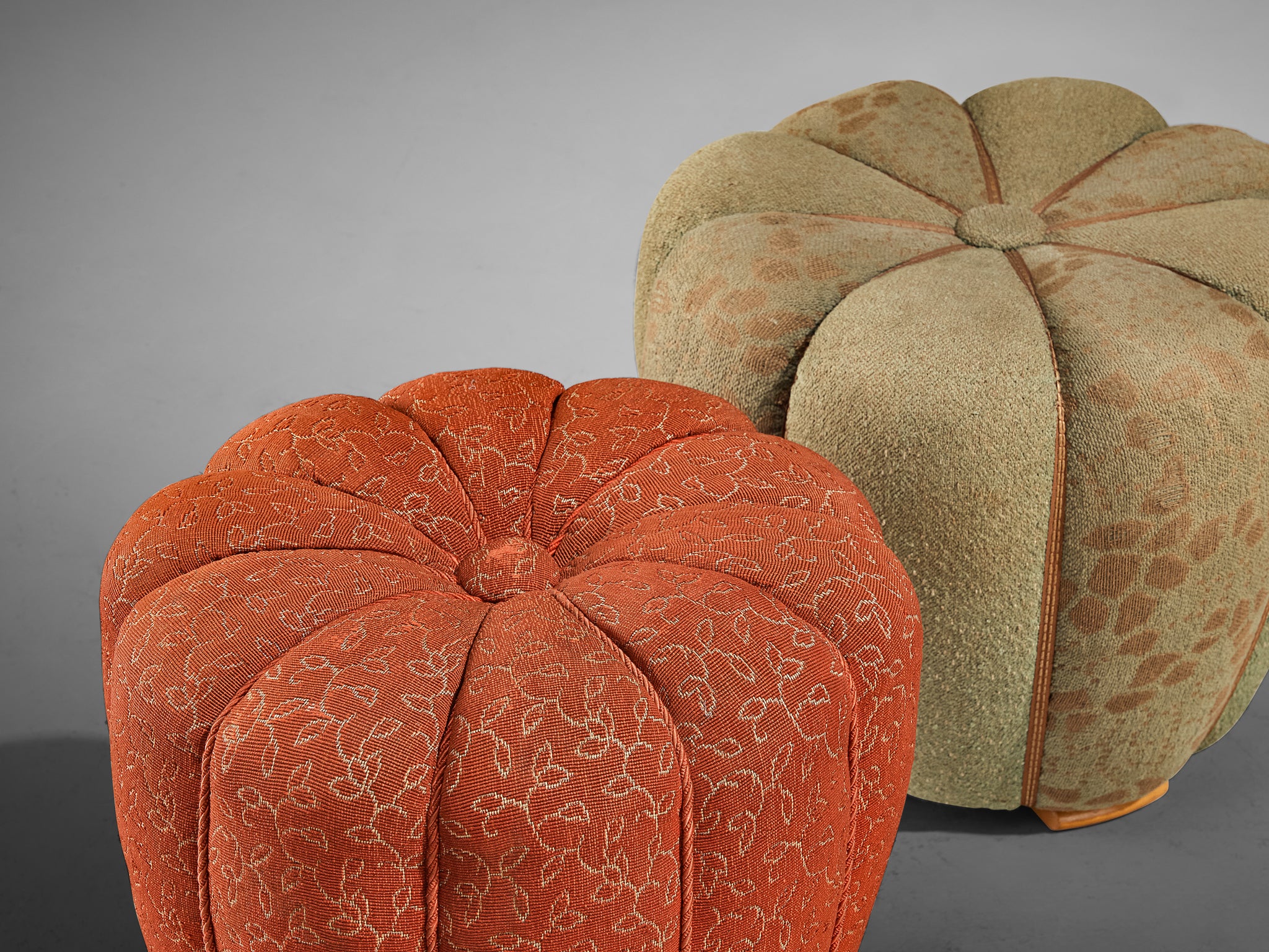 Jindrich Halabala Stools in Decorative Upholstery Seating Morentz