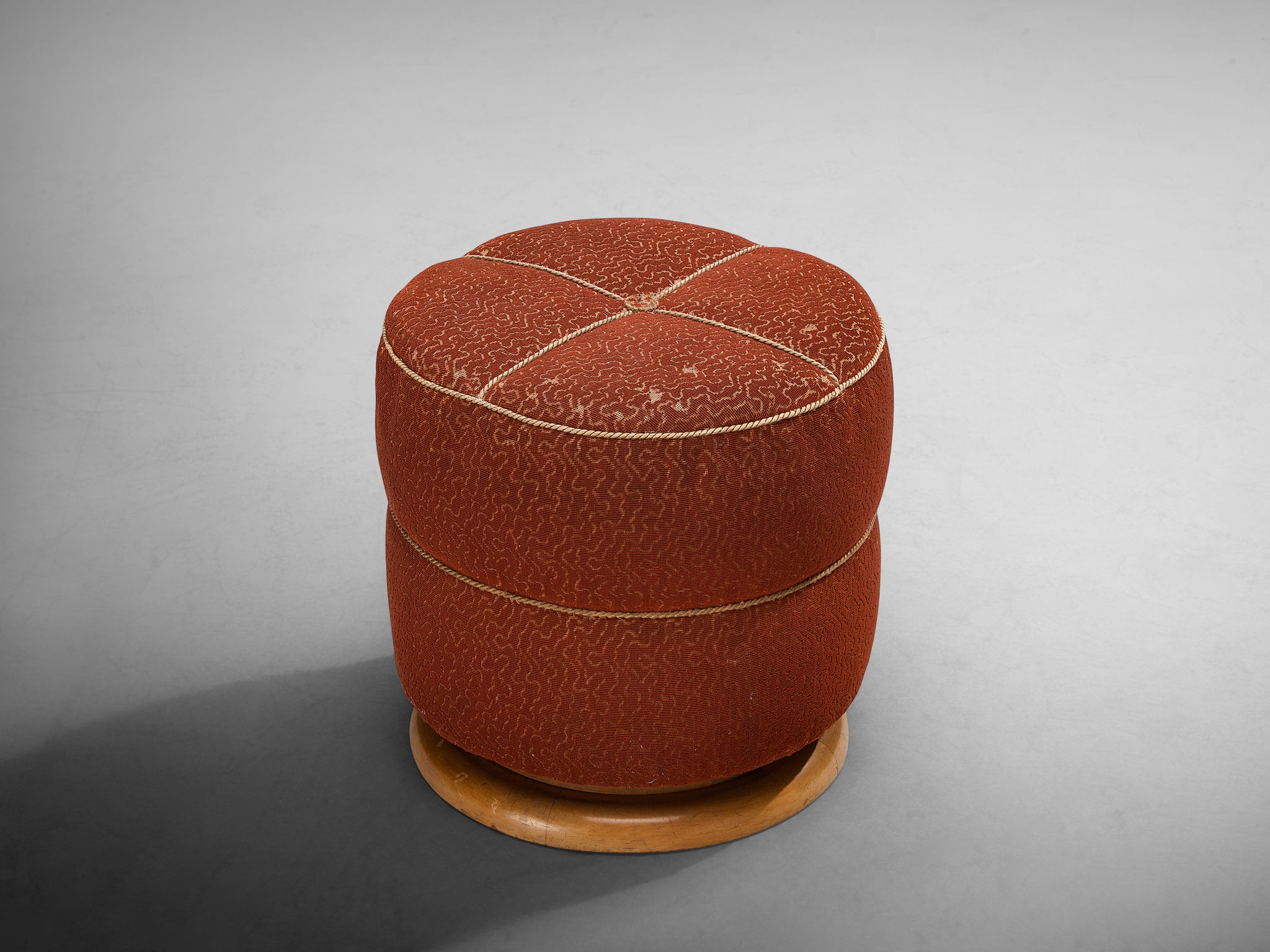 Jindrich Halabala Stool in Decorative Upholstery Seating Morentz