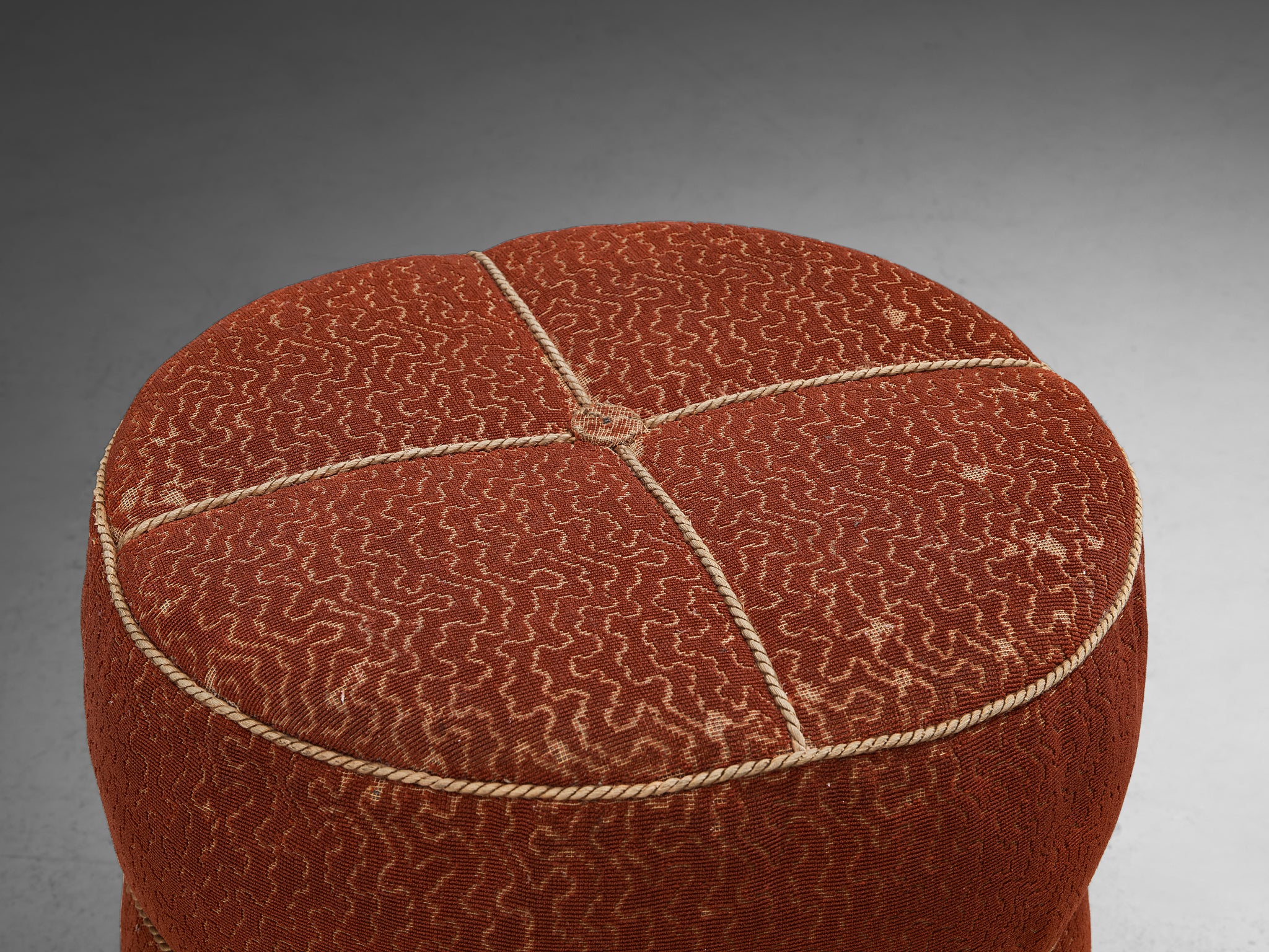 Jindrich Halabala Stool in Decorative Upholstery Seating Morentz