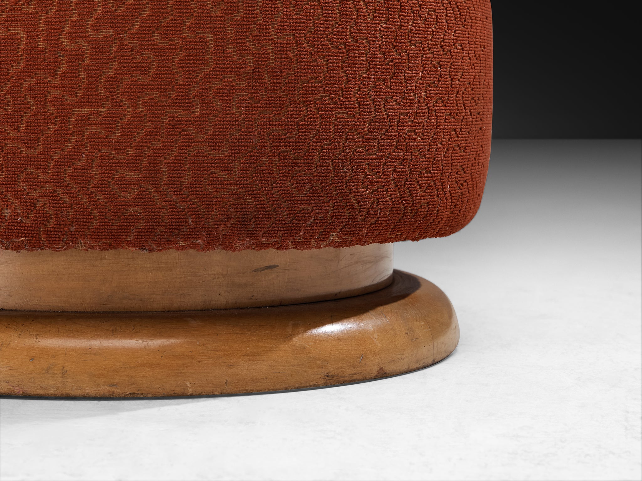 Jindrich Halabala Stool in Decorative Upholstery Seating Morentz