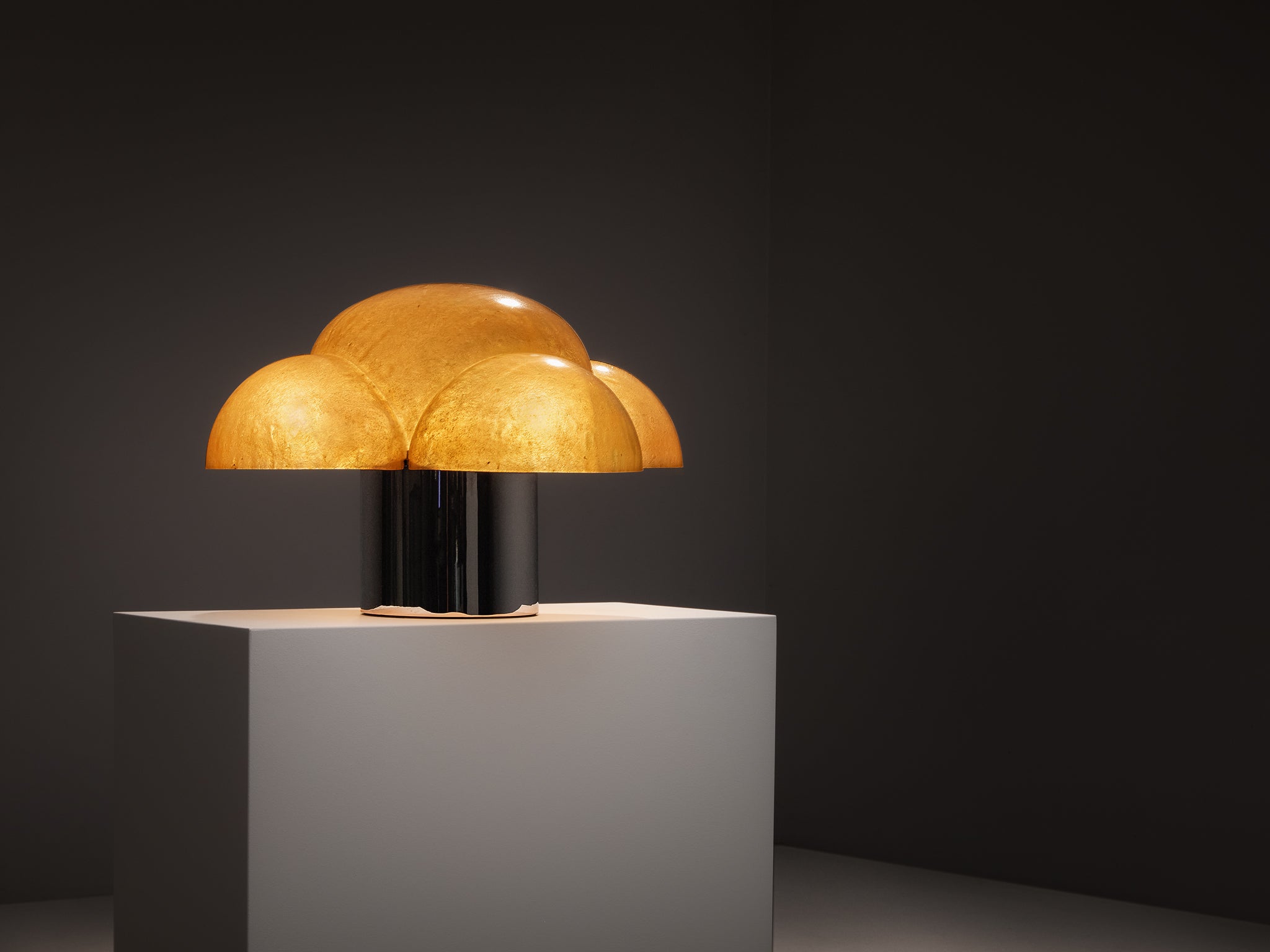Gianemilio, Piero and Anna Monti for Candle 'Luna' Table Lamp in Fiberglass Lighting Morentz
