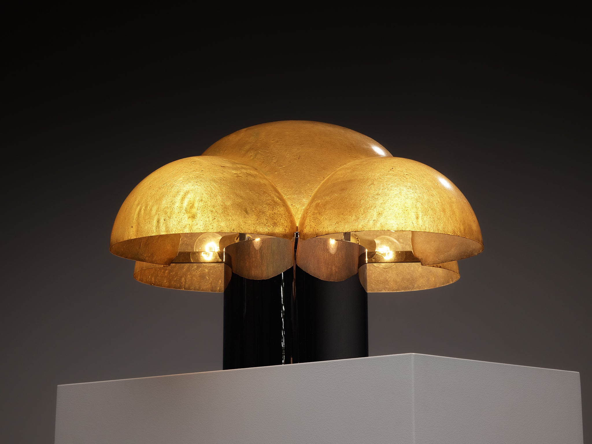 Gianemilio, Piero and Anna Monti for Candle 'Luna' Table Lamp in Fiberglass Lighting Morentz
