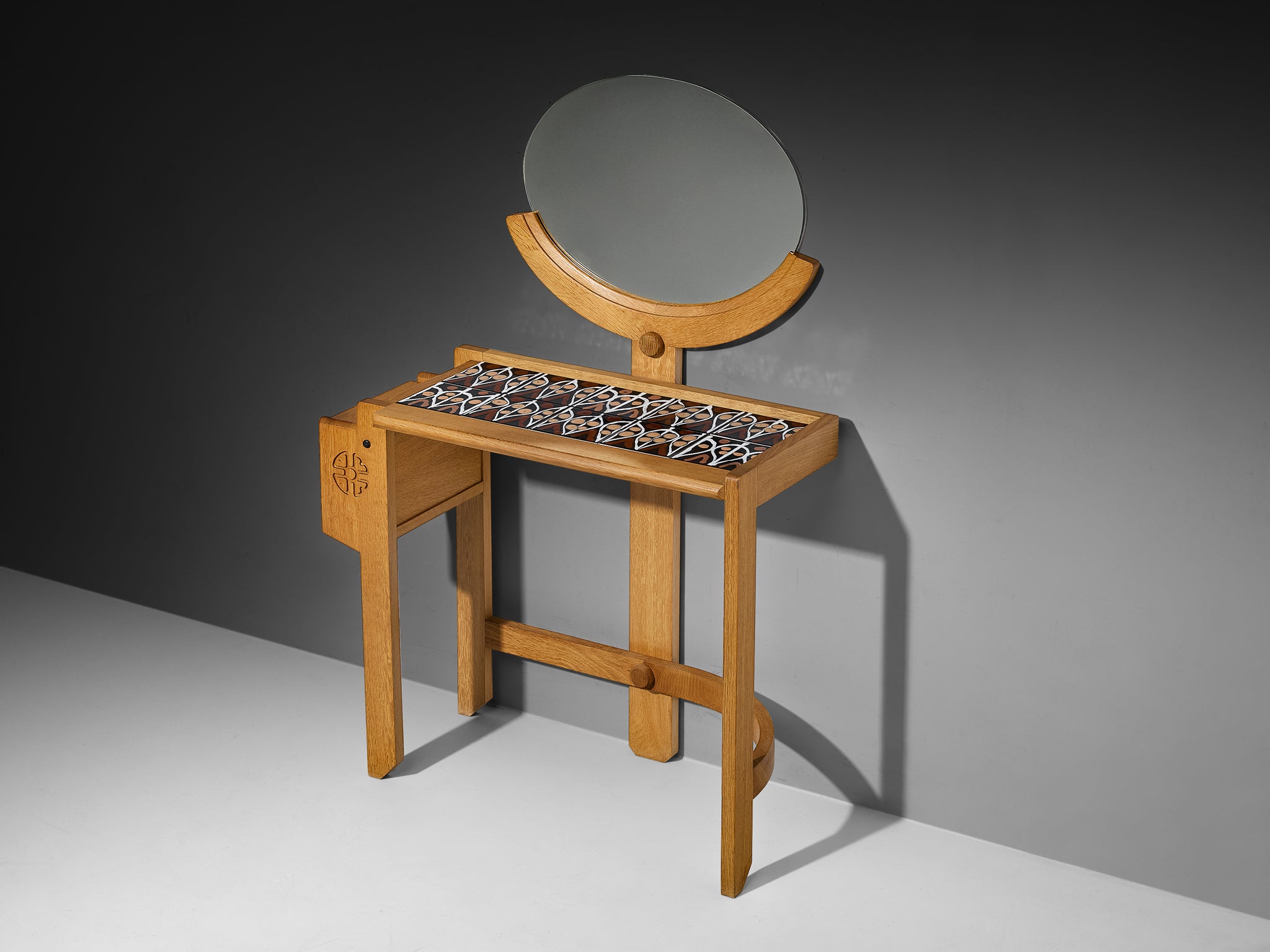 Guillerme & Chambron for Votre Maison Oak Vanity Table Tables Morentz