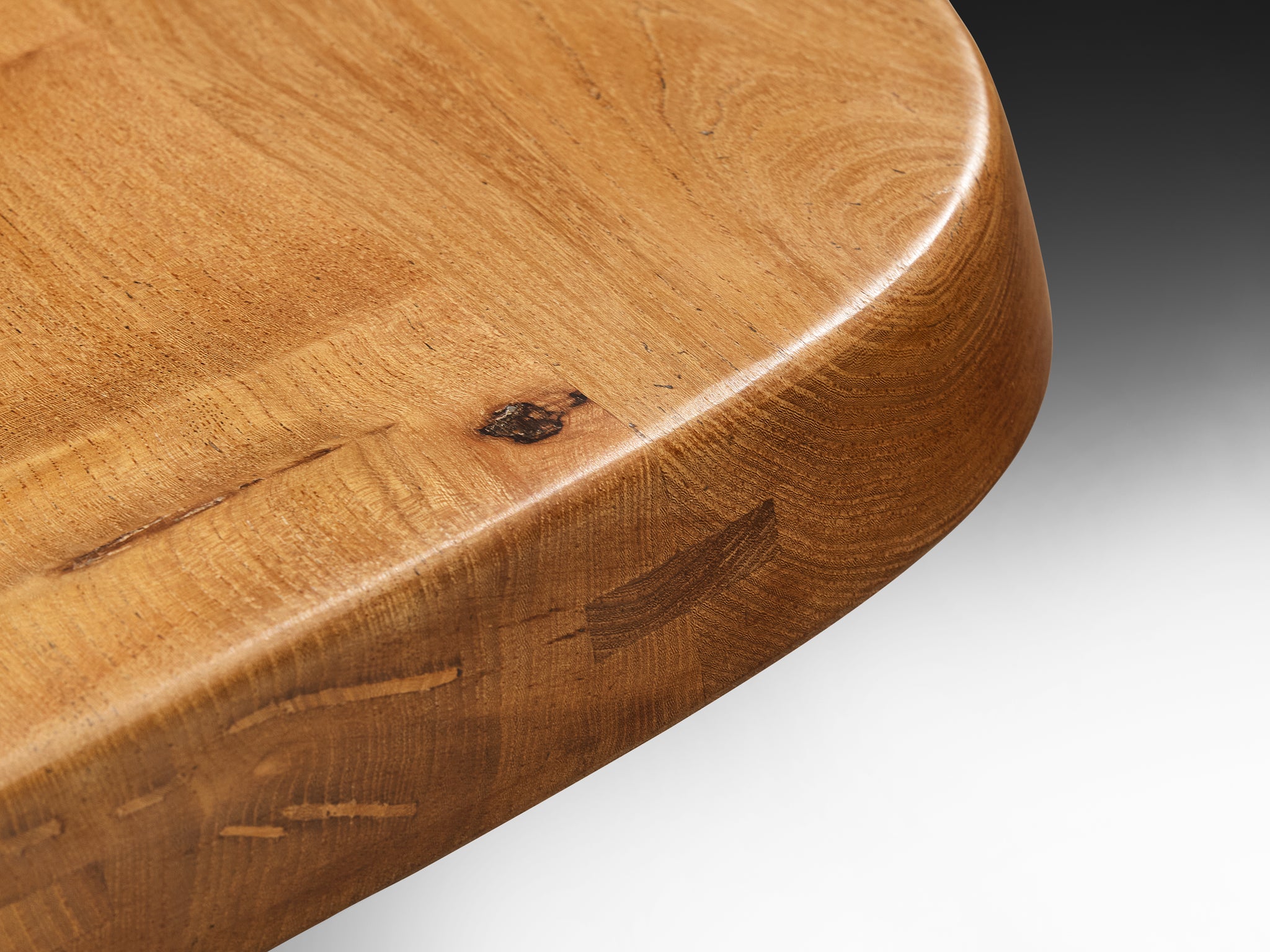 Early Pierre Chapo Dining Table Model 'Aban T35B' in Solid Elm Tables Morentz