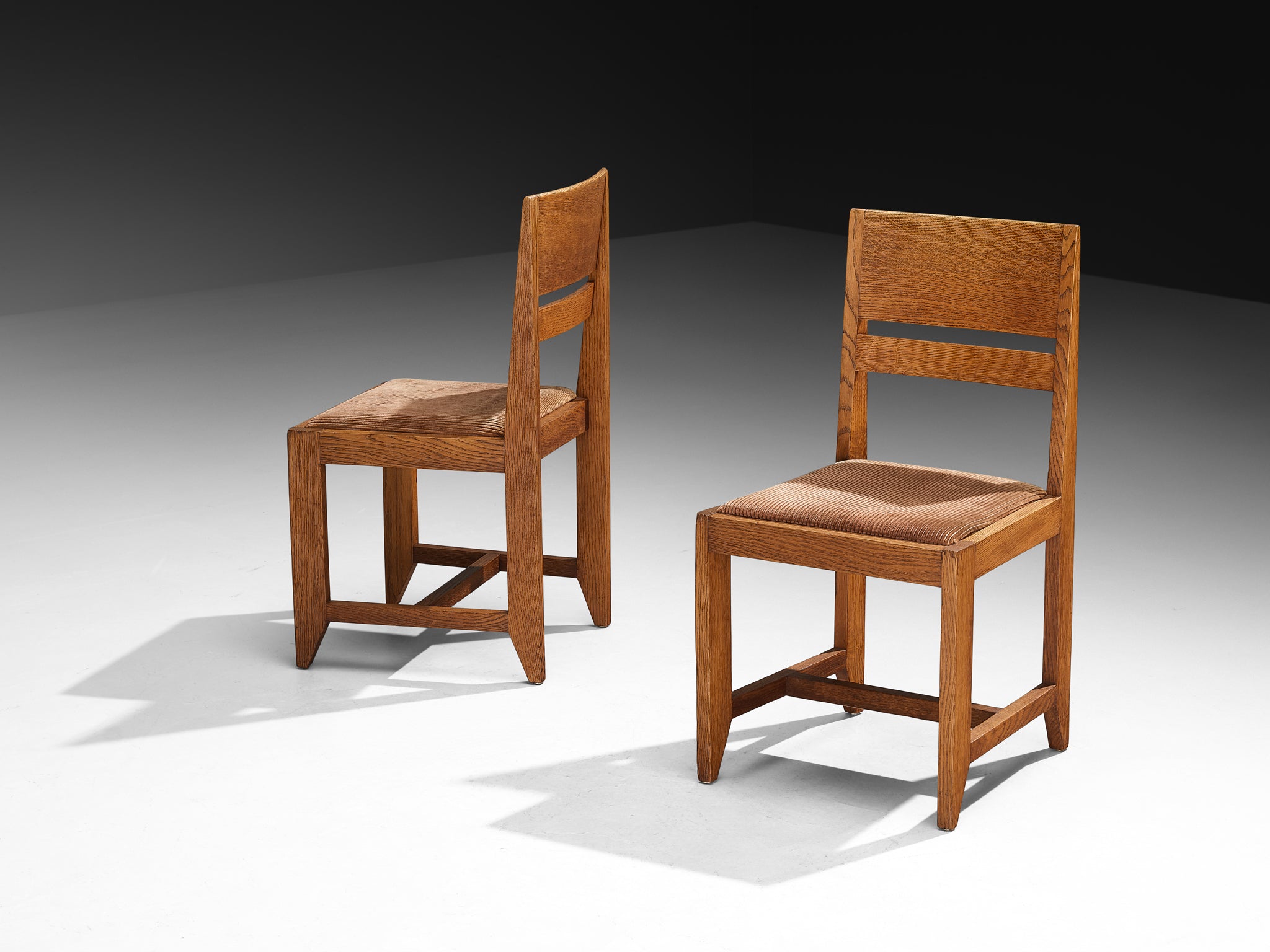 Hendrik Wouda for H. Pander & Zn Set of Four Chairs in Oak Seating Morentz
