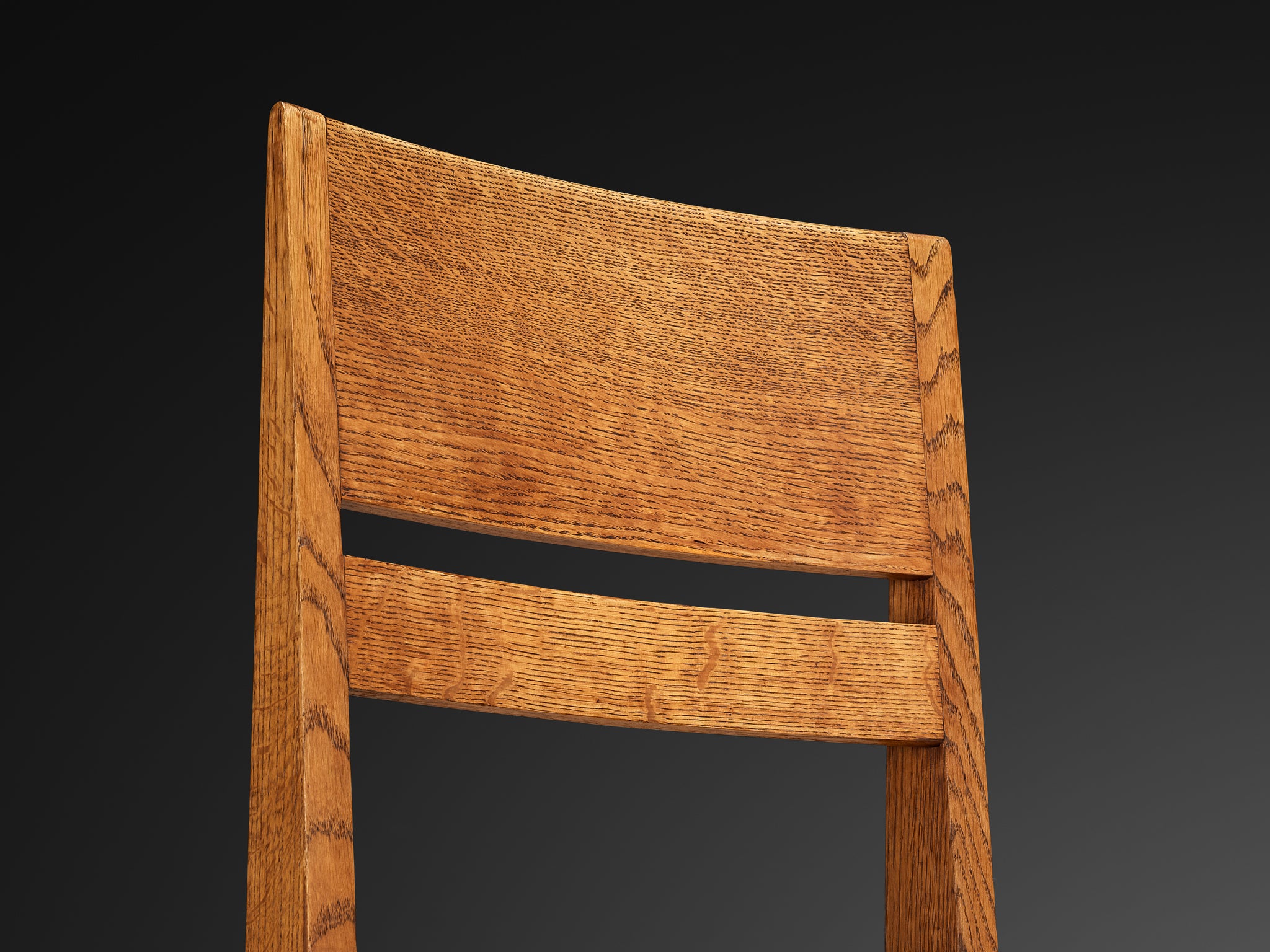 Hendrik Wouda for H. Pander & Zn Set of Four Chairs in Oak Seating Morentz