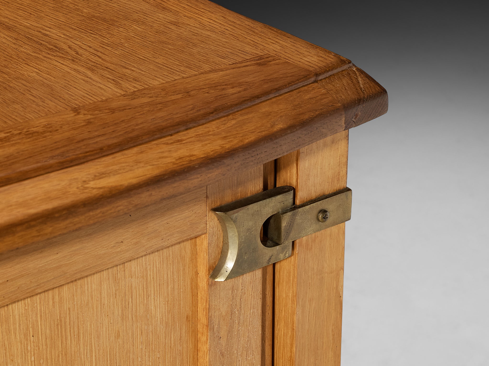 Guillerme & Chambron Sideboard in Oak and Brass Case pieces and storage cabinets Morentz