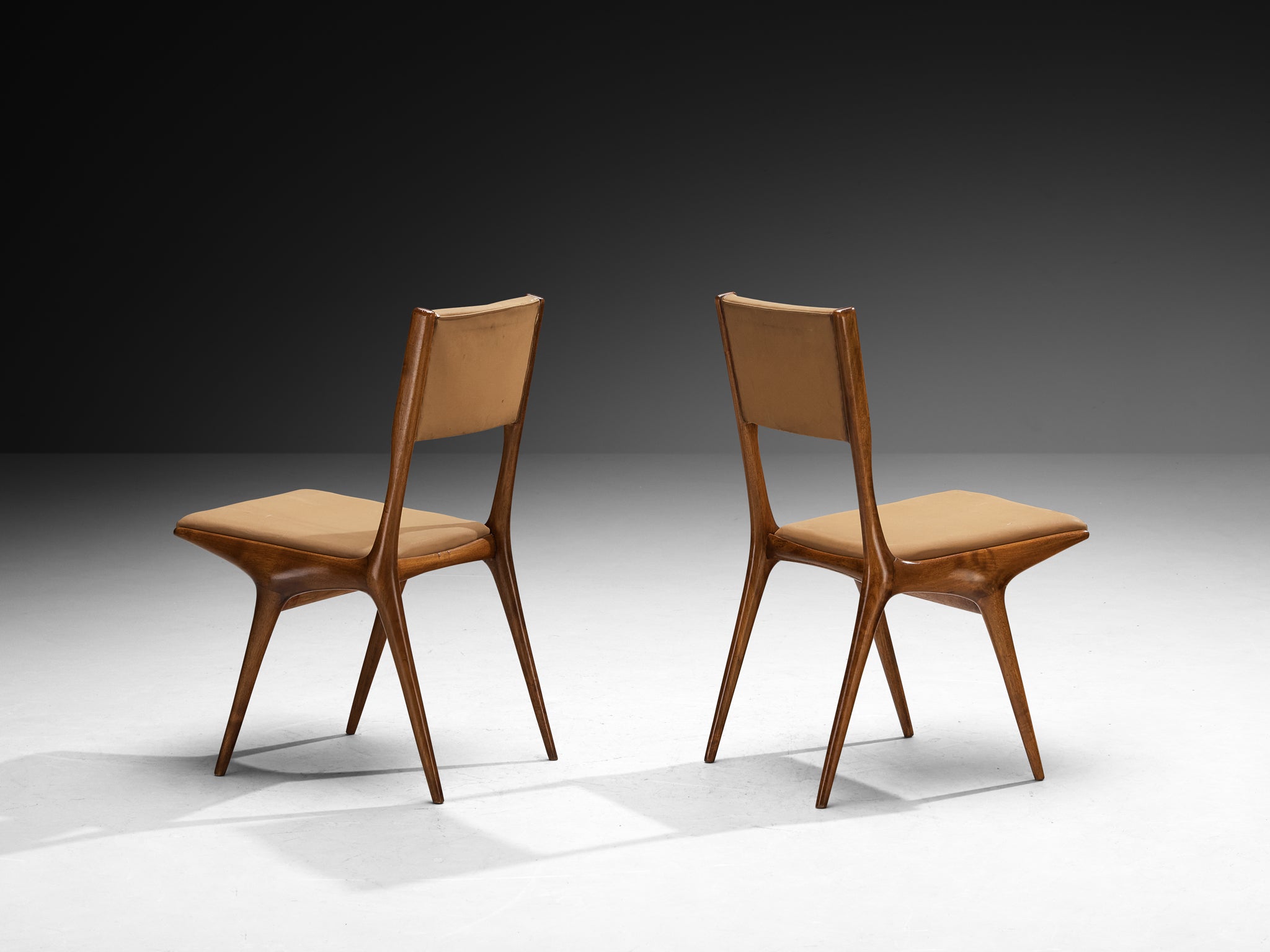 Carlo De Carli for Cassina '634' Dining Chairs in Walnut