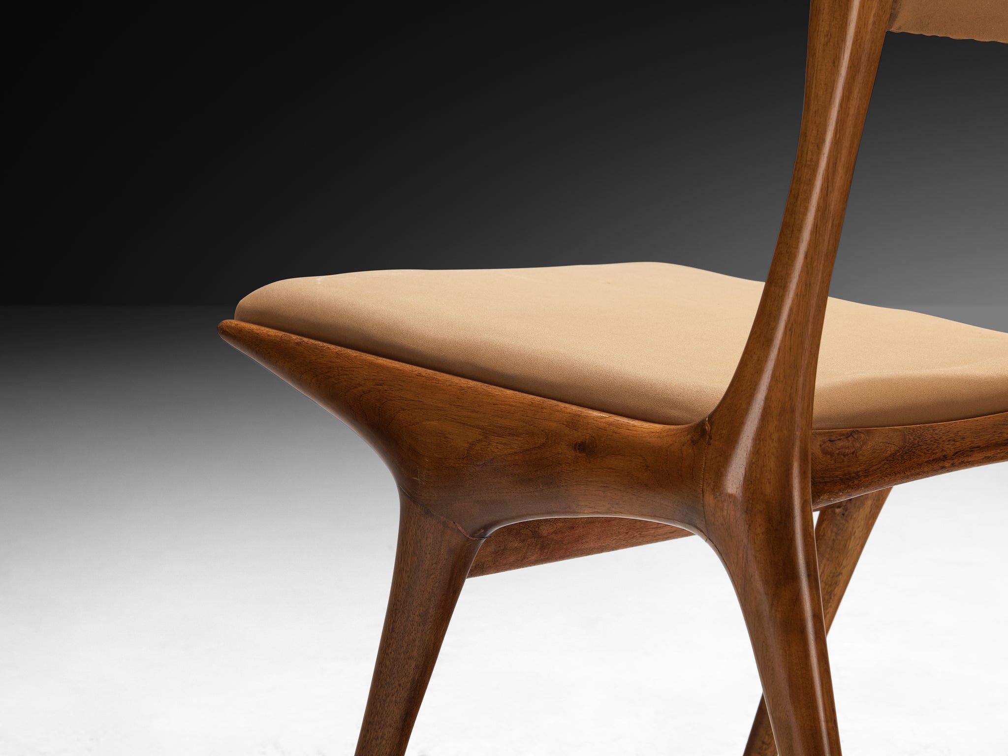 Carlo De Carli for Cassina '634' Dining Chairs in Walnut