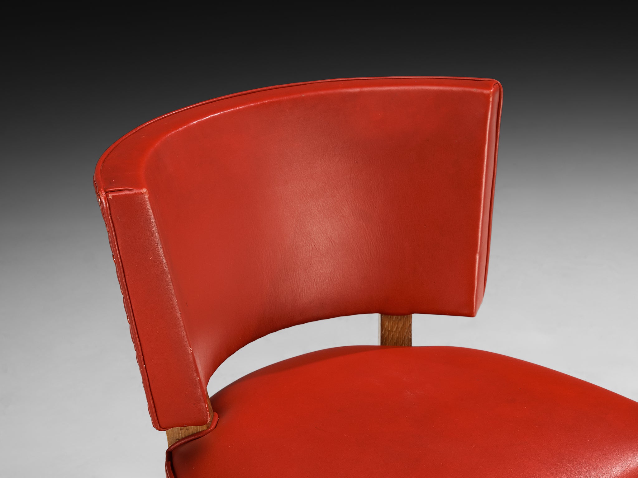 Francisque Chaleyssin French Art Deco Set of Six Dining Chairs in Cerused Oak Seating Morentz