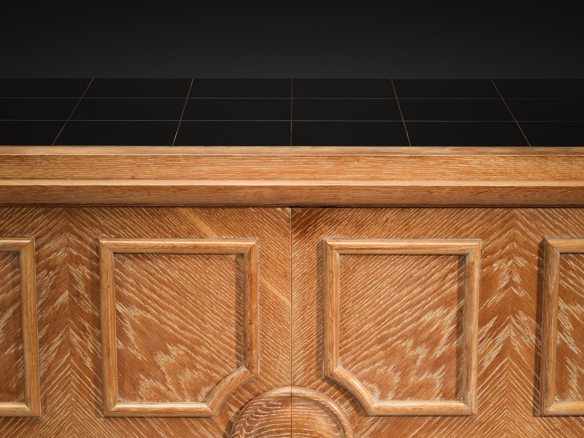 Francisque Chaleyssin French Art Deco Sideboard in Cerused Oak Case pieces and storage cabinets Morentz