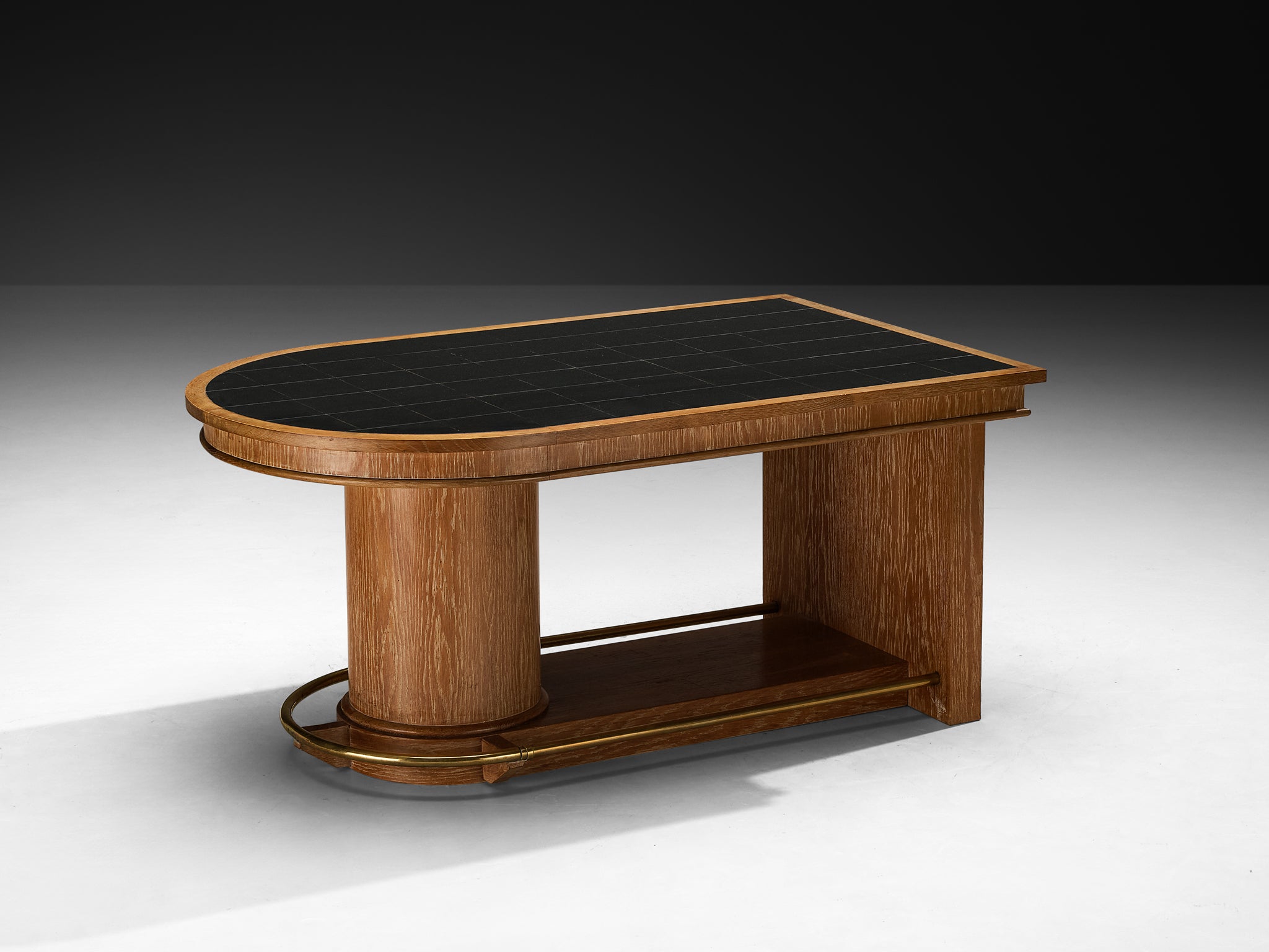 Francisque Chaleyssin French Art Deco Dining Table in Cerused Oak Tables Morentz