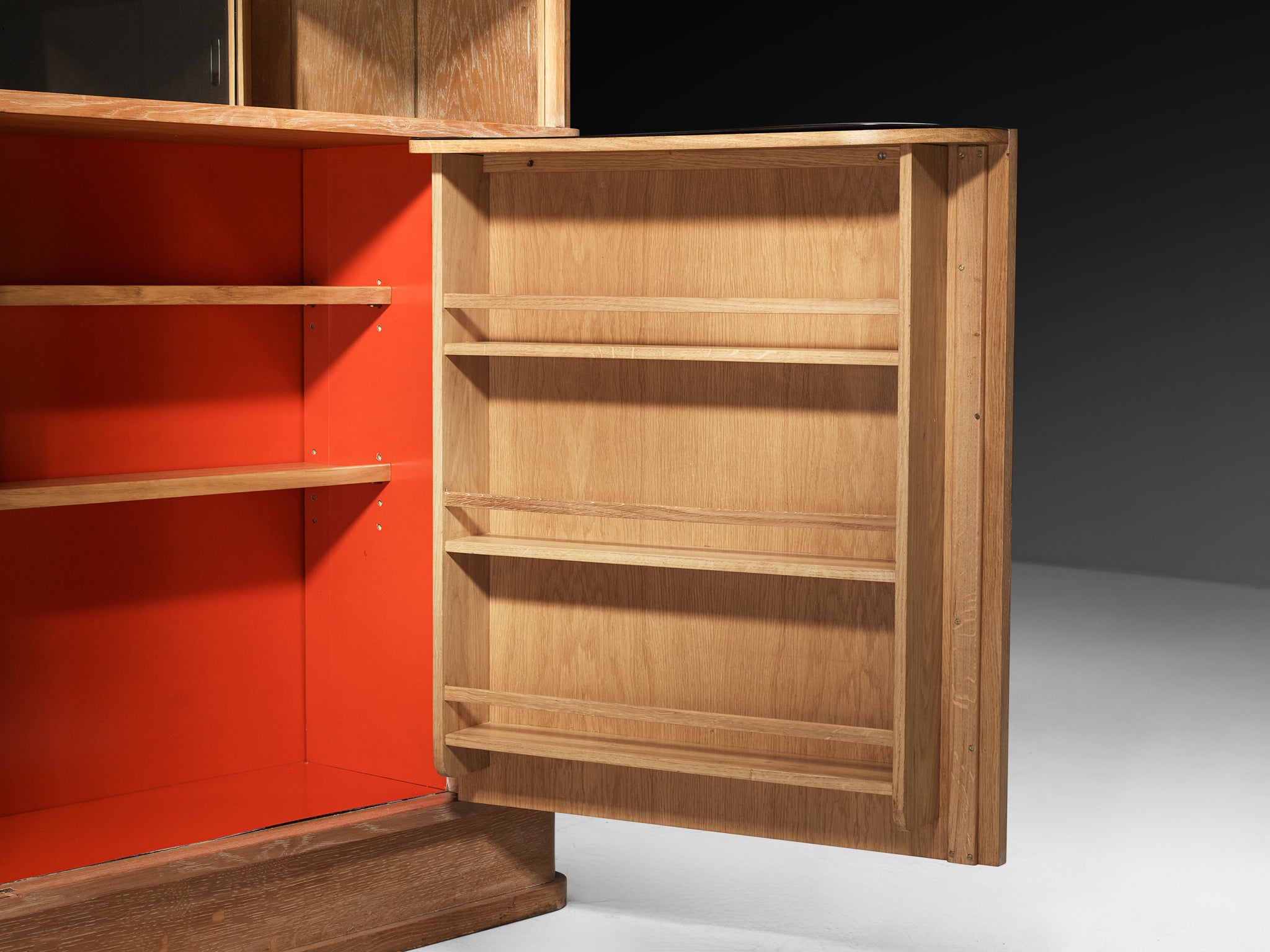 Francisque Chaleyssin French Art Deco Cabinet in Cerused Oak Case pieces and storage cabinets Morentz