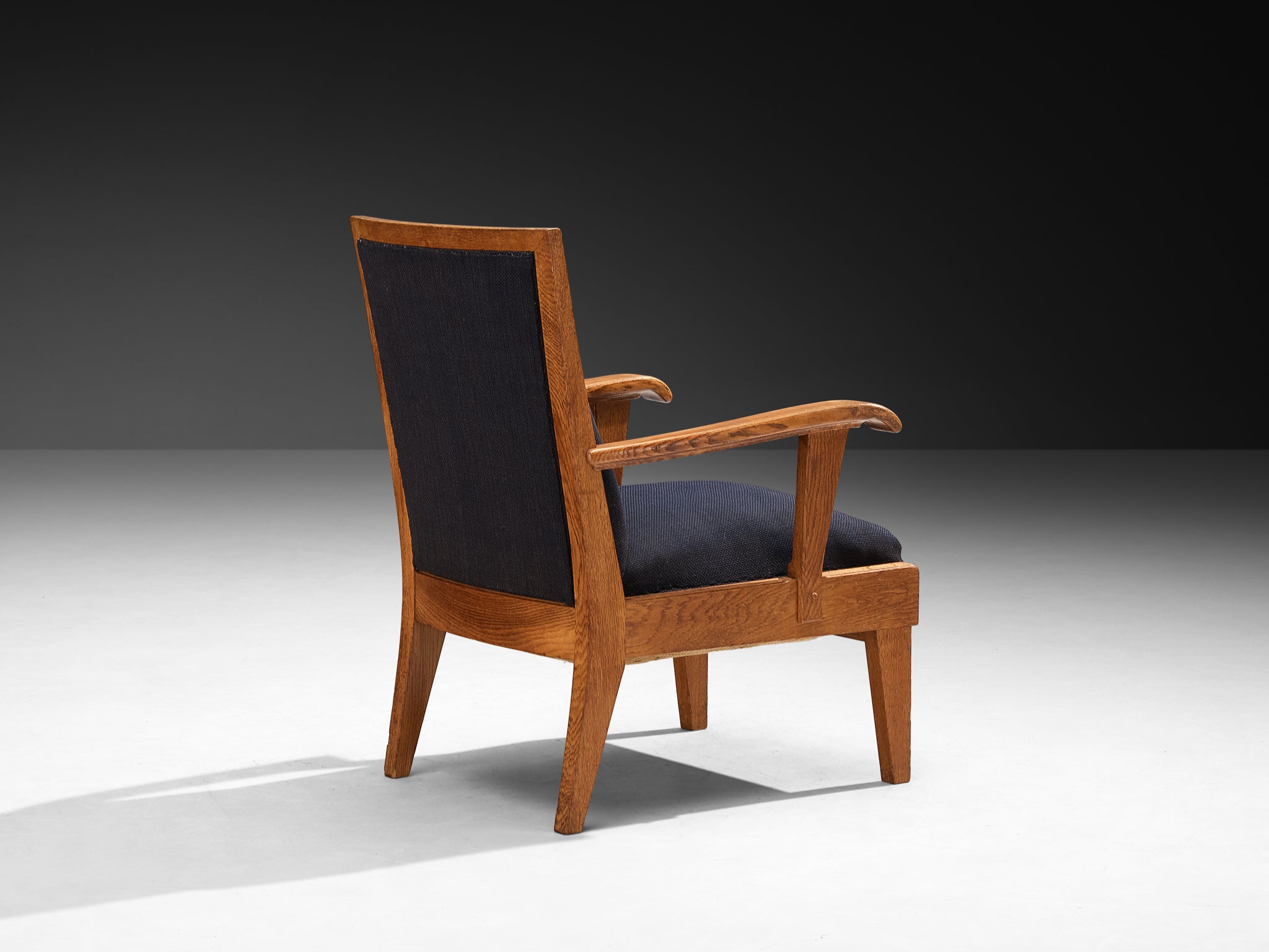 Pair of Hague School H. Pander & Zonen Lounge Chairs in Solid Oak Seating Morentz