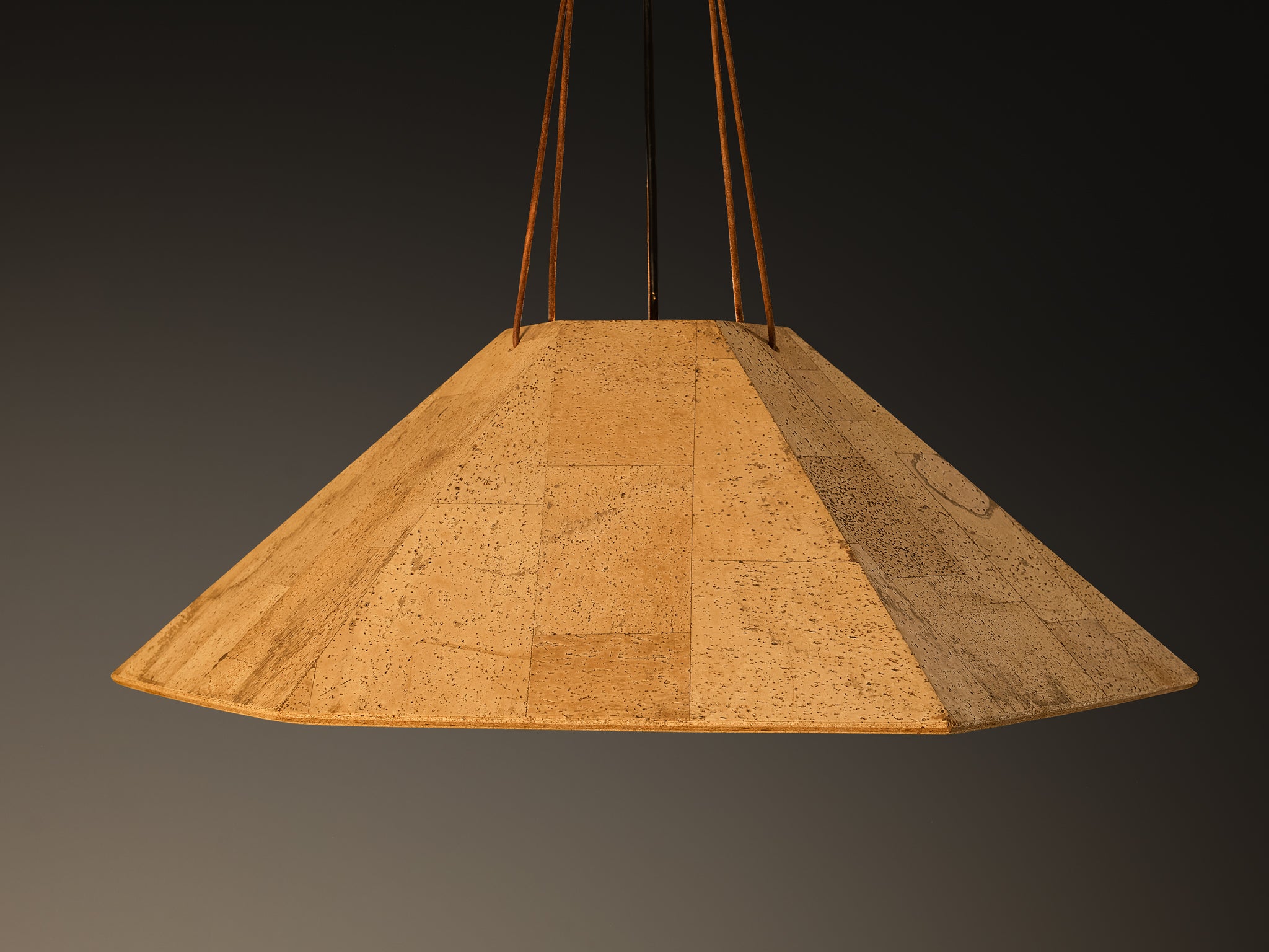 Wilhelm Zannoth for Design M ‘Zanil’ Ceiling Lamp in Cork Lighting Morentz