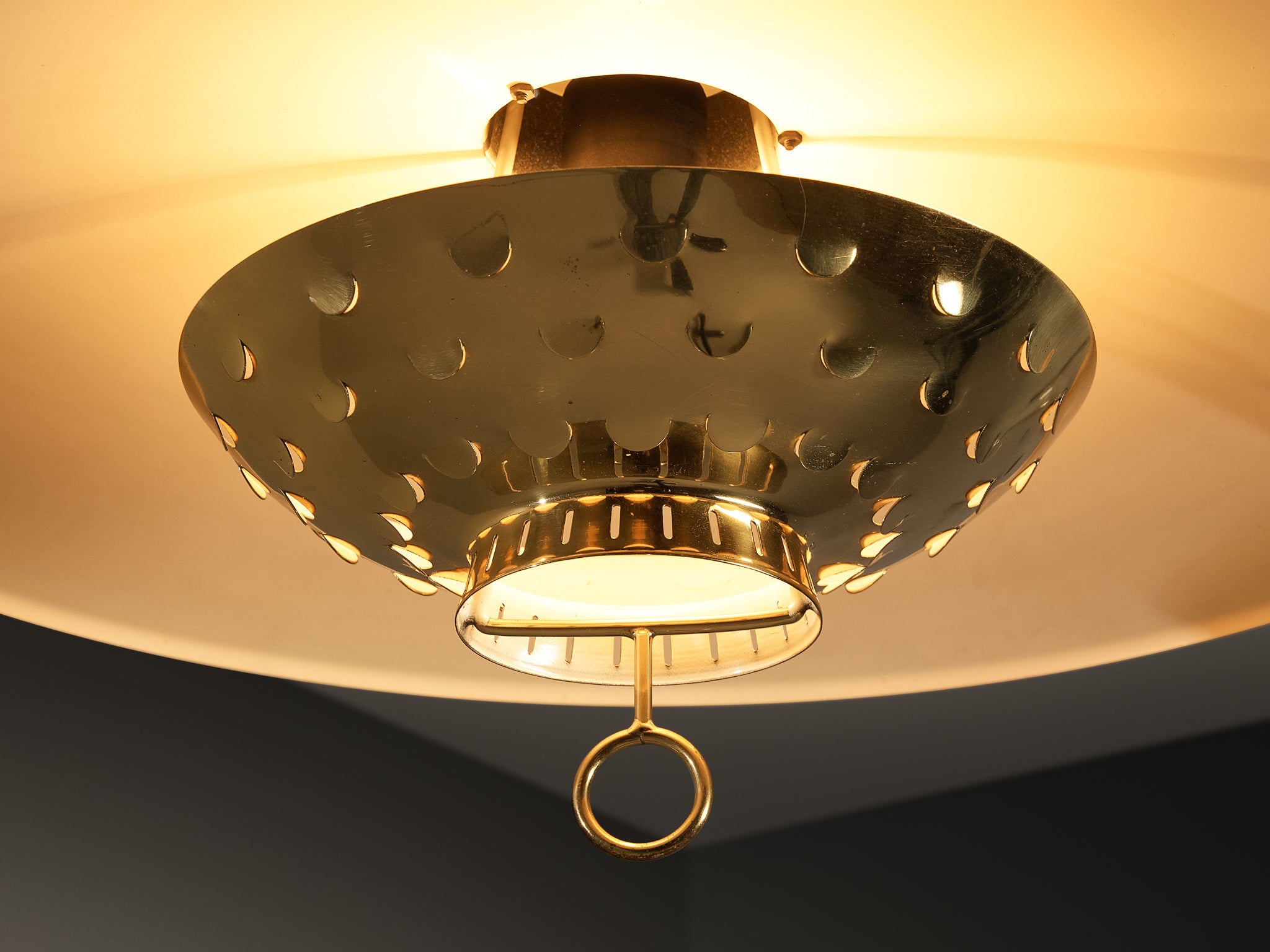 Boréns Swedish Pendant Light in Brass with Counterweight Lighting Morentz