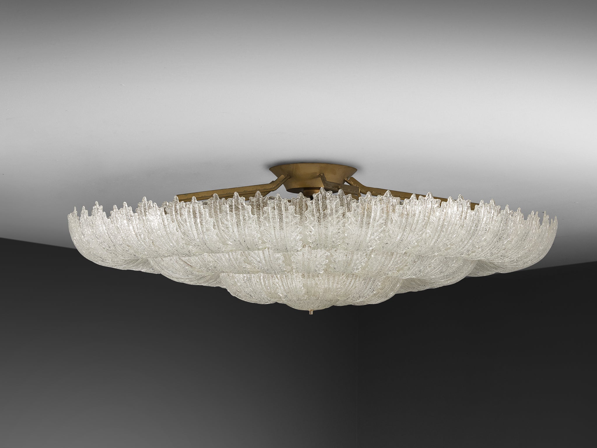 Monumental Mid-Century Italian Murano Chandelier 210cm/82.7in Wide