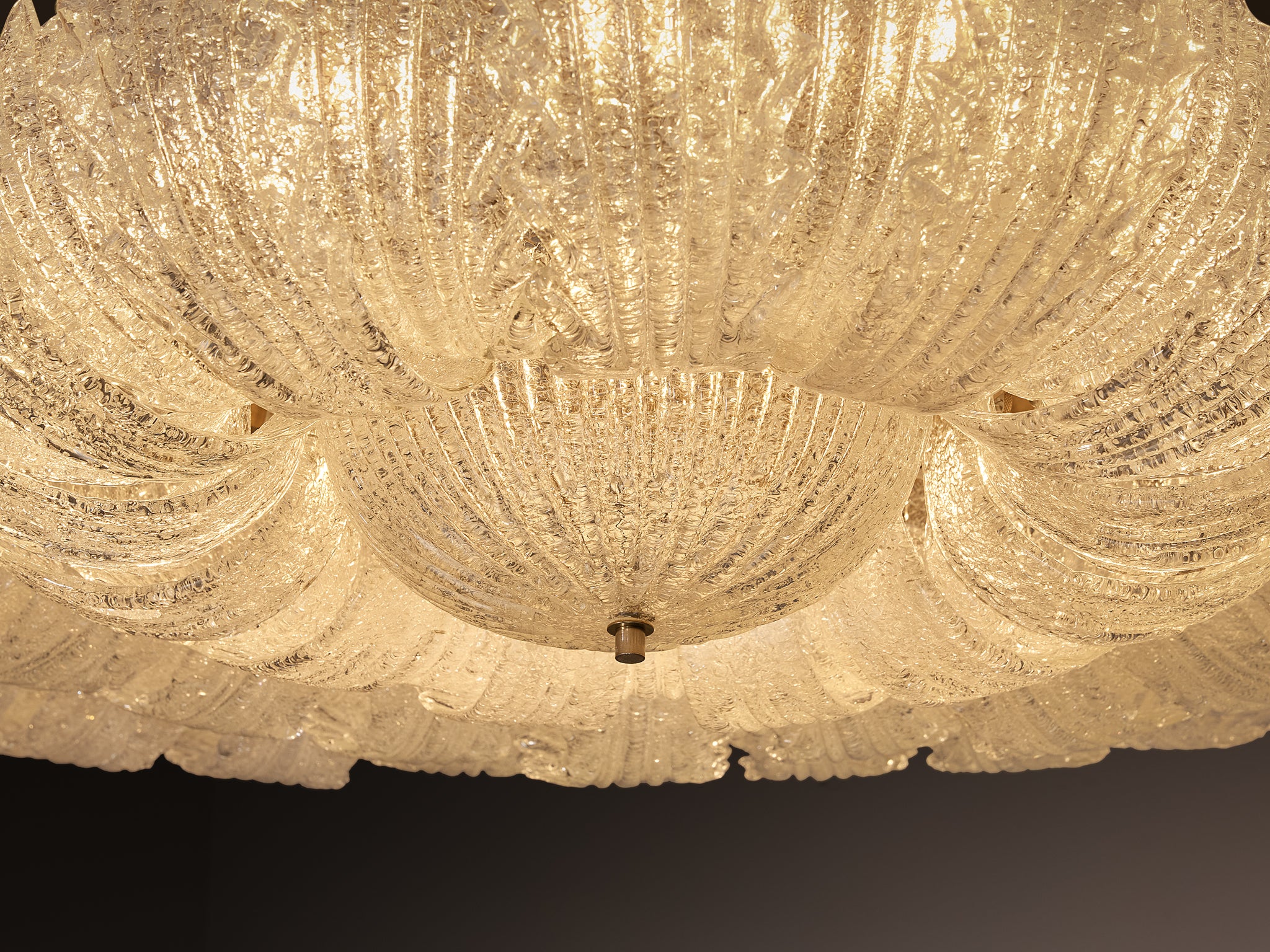 Monumental Mid-Century Italian Murano Chandelier 210cm/82.7in Wide
