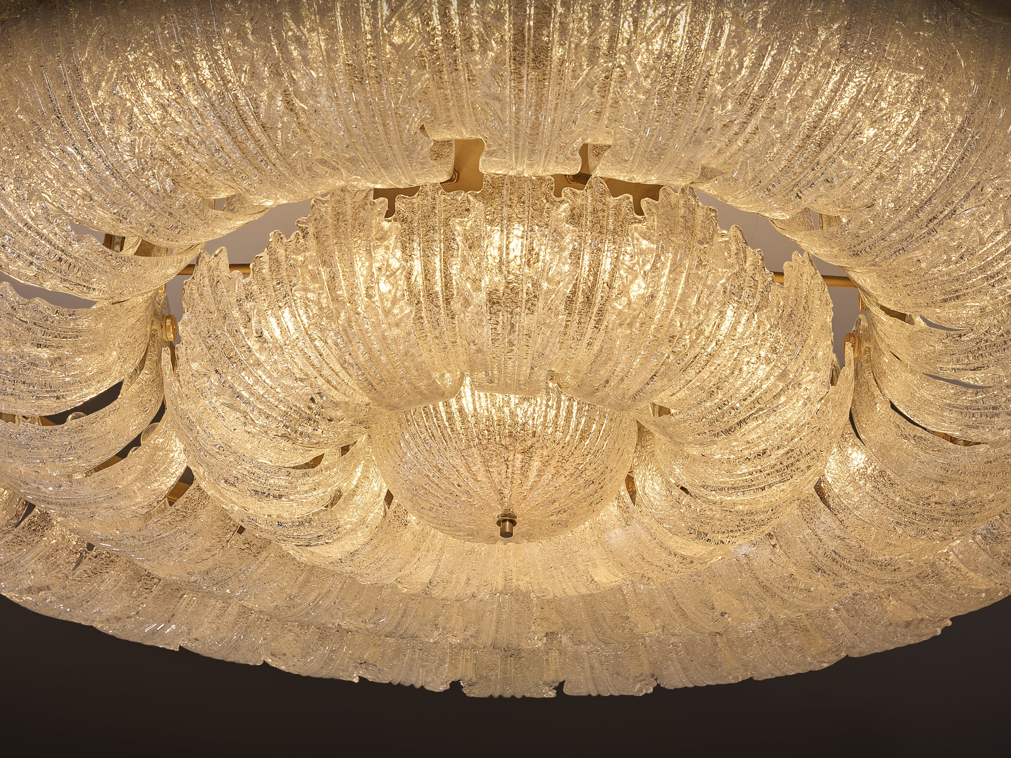 Monumental Mid-Century Italian Murano Chandelier 210cm/82.7in Wide