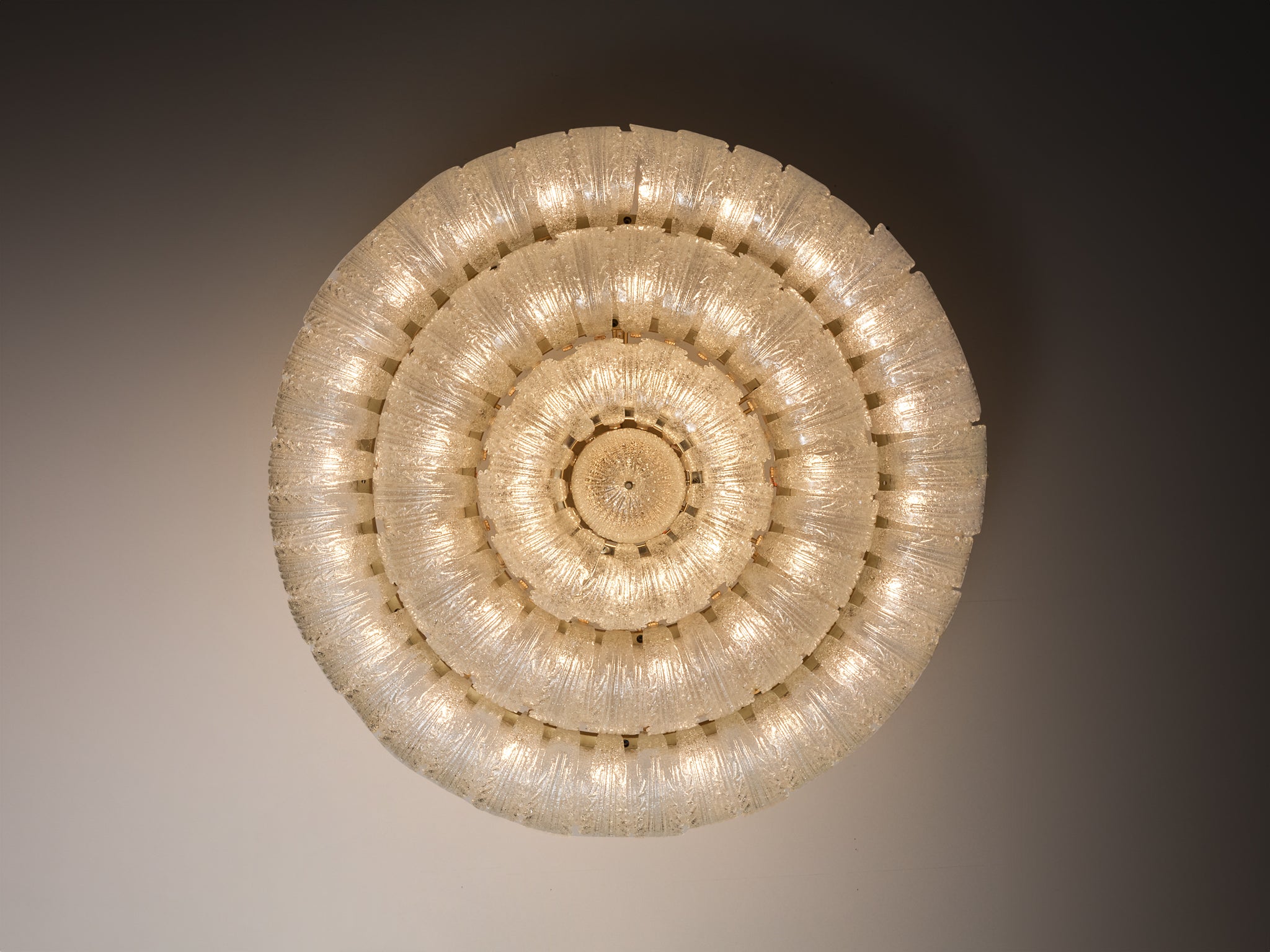 Monumental Mid-Century Italian Murano Chandelier 210cm/82.7in Wide