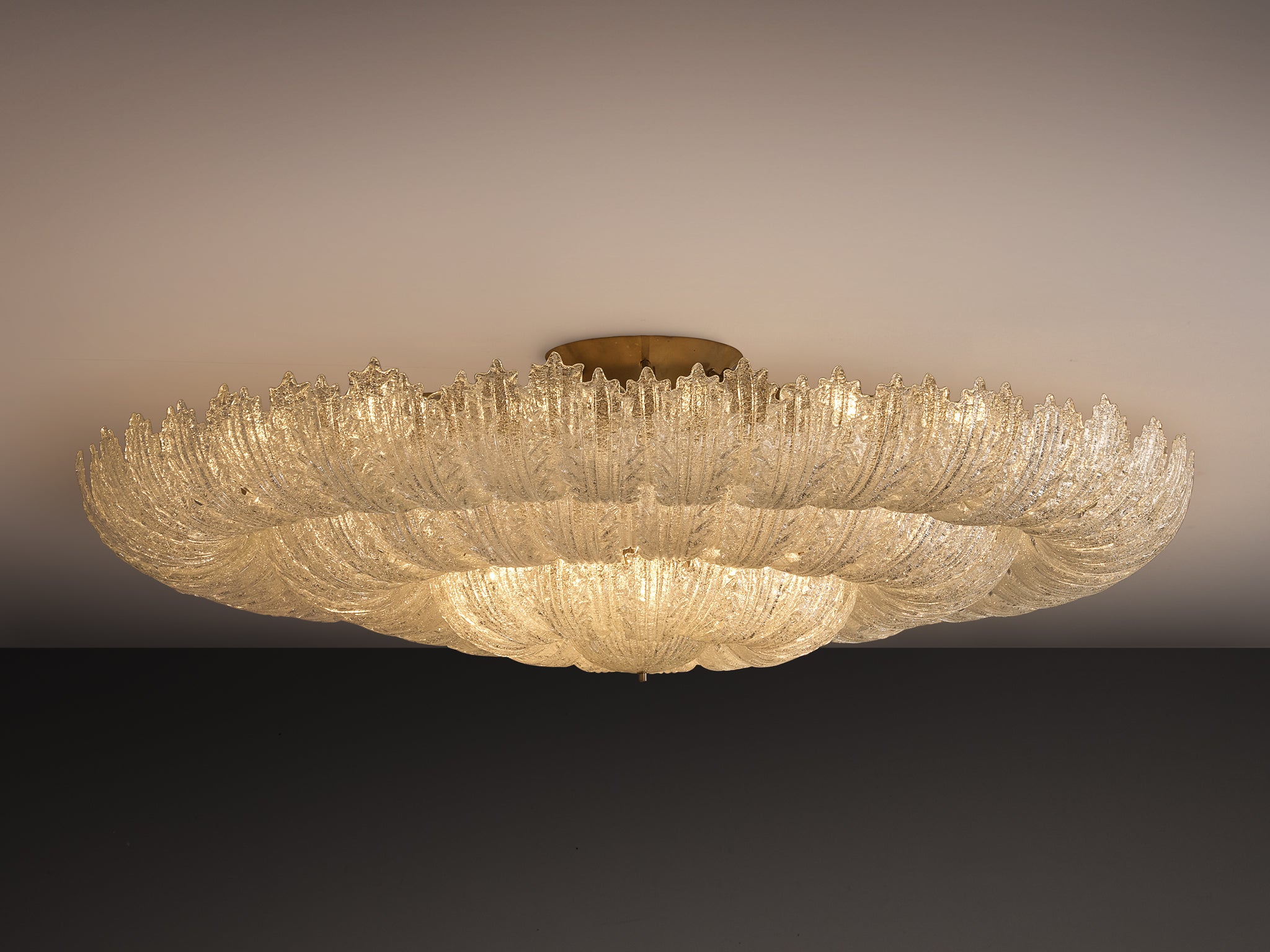 Monumental Mid-Century Italian Murano Chandelier 210cm/82.7in Wide