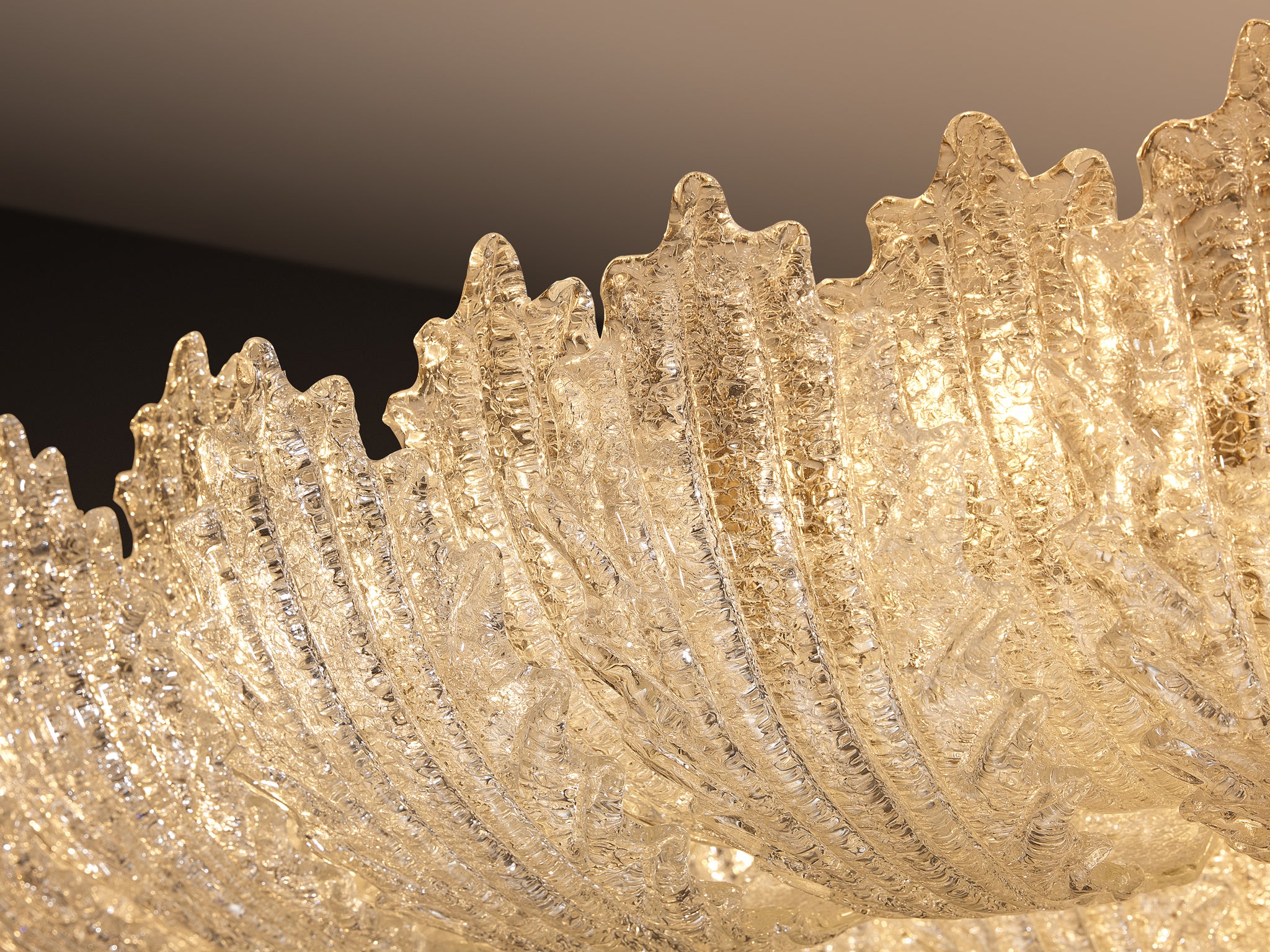 Monumental Mid-Century Italian Murano Chandelier 210cm/82.7in Wide