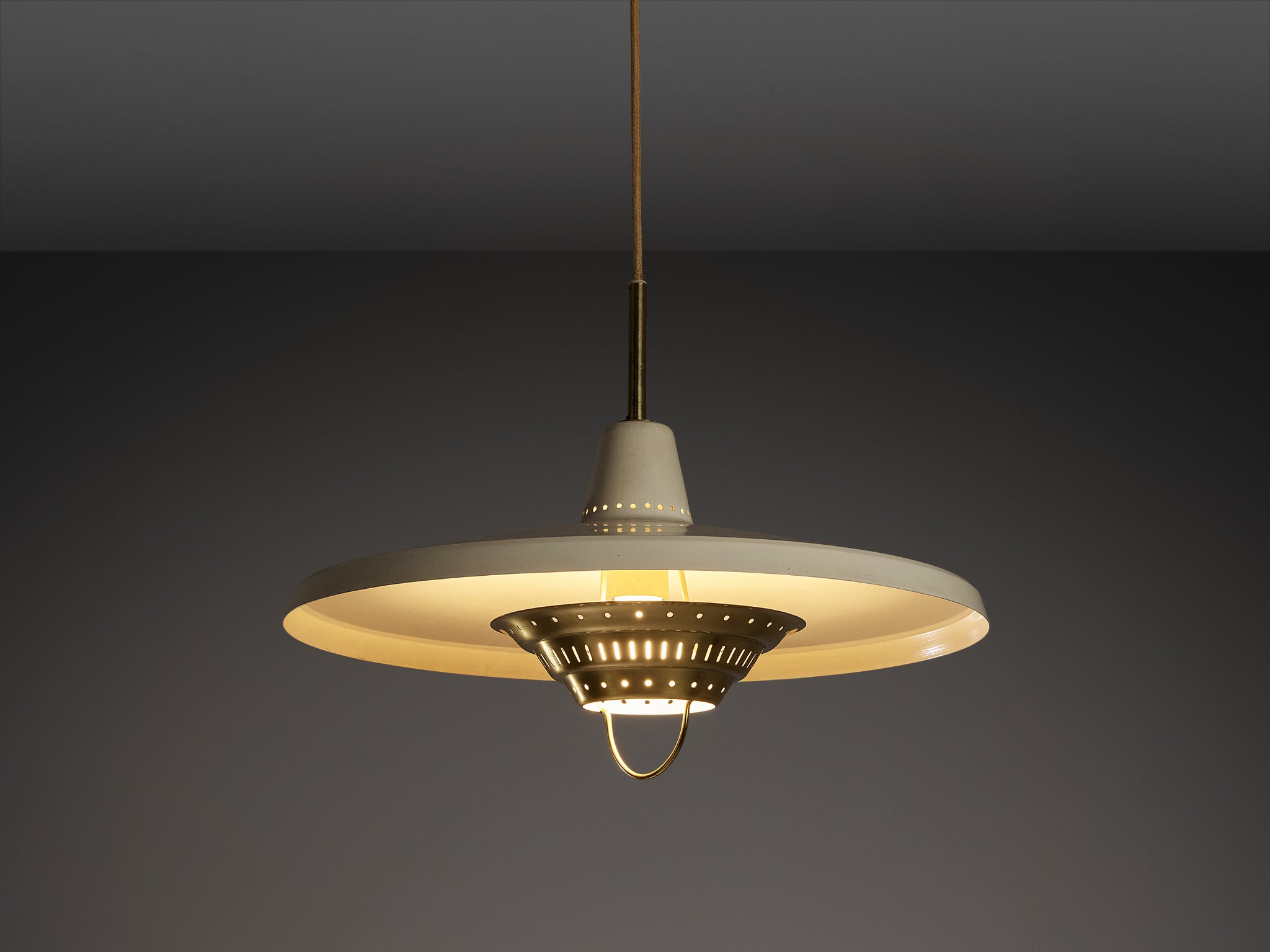 Boréns Swedish Pendant Light in Brass with Counterweight