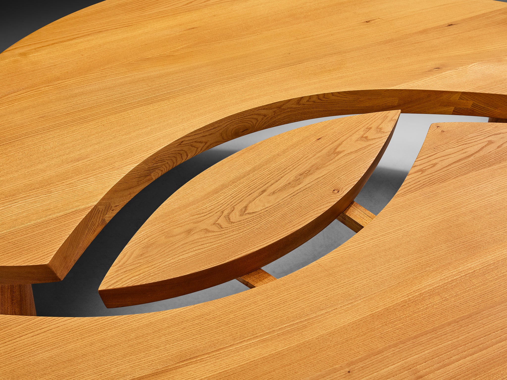 Early Pierre Chapo Large Coffee Table 'L'oeil' in Solid Elm T22C Tables Morentz