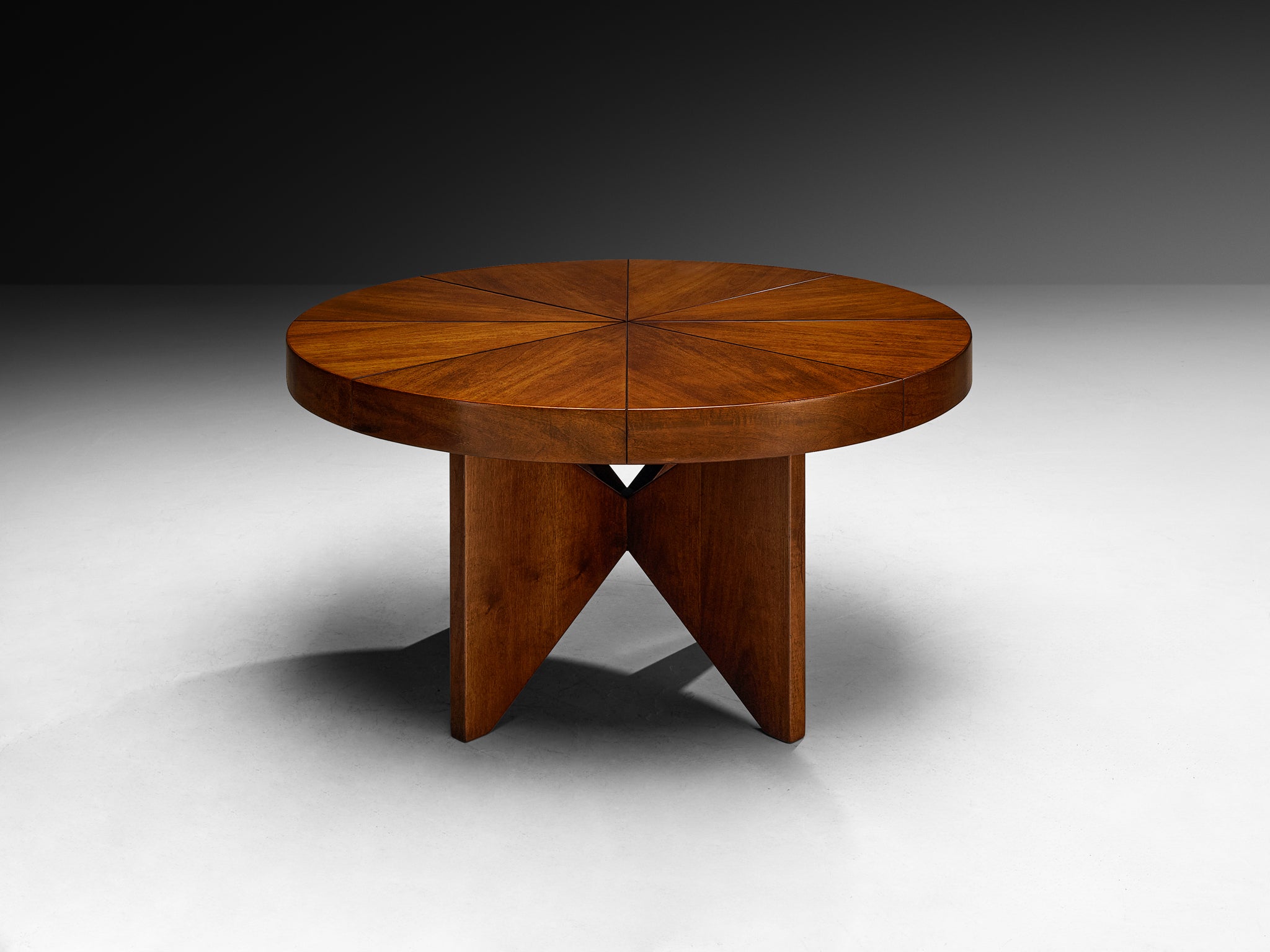 Ferdinando Meccani 'Circolare' Dining Table or Center Table in Walnut