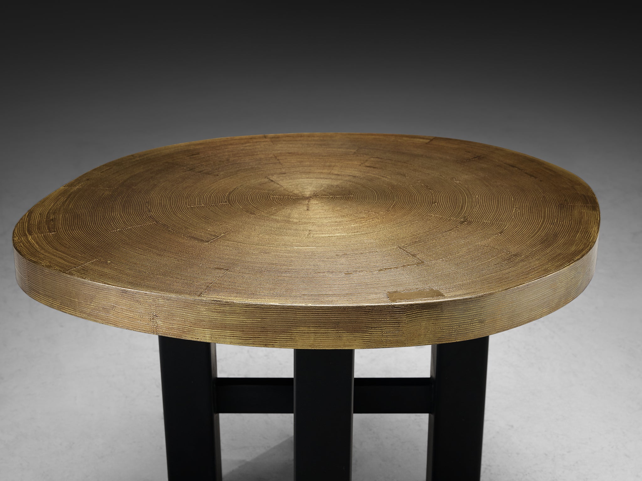 Rare Lova Creation Free Form Side Table in Etched Brass Tables Morentz