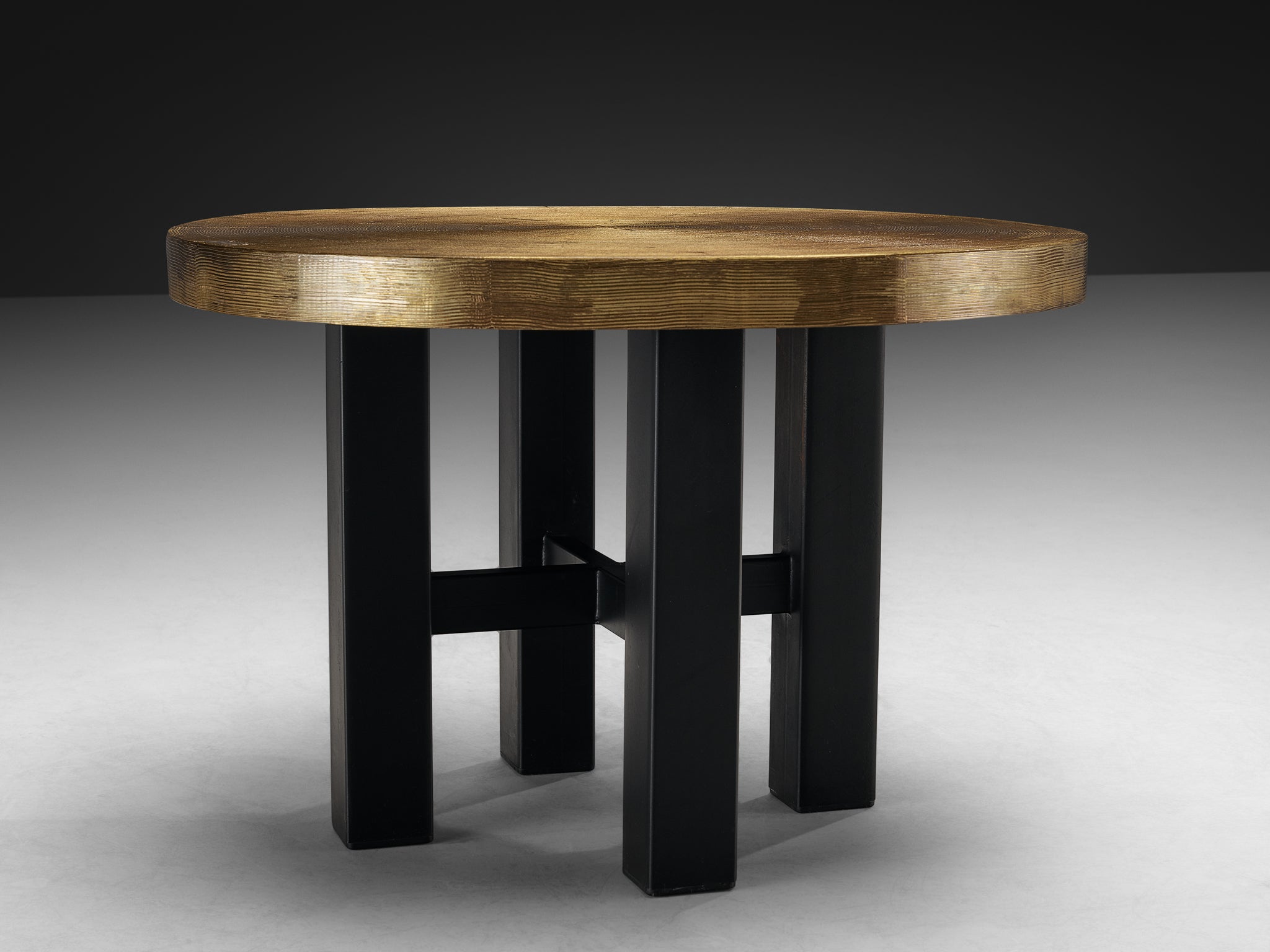 Rare Lova Creation Free Form Side Table in Etched Brass Tables Morentz