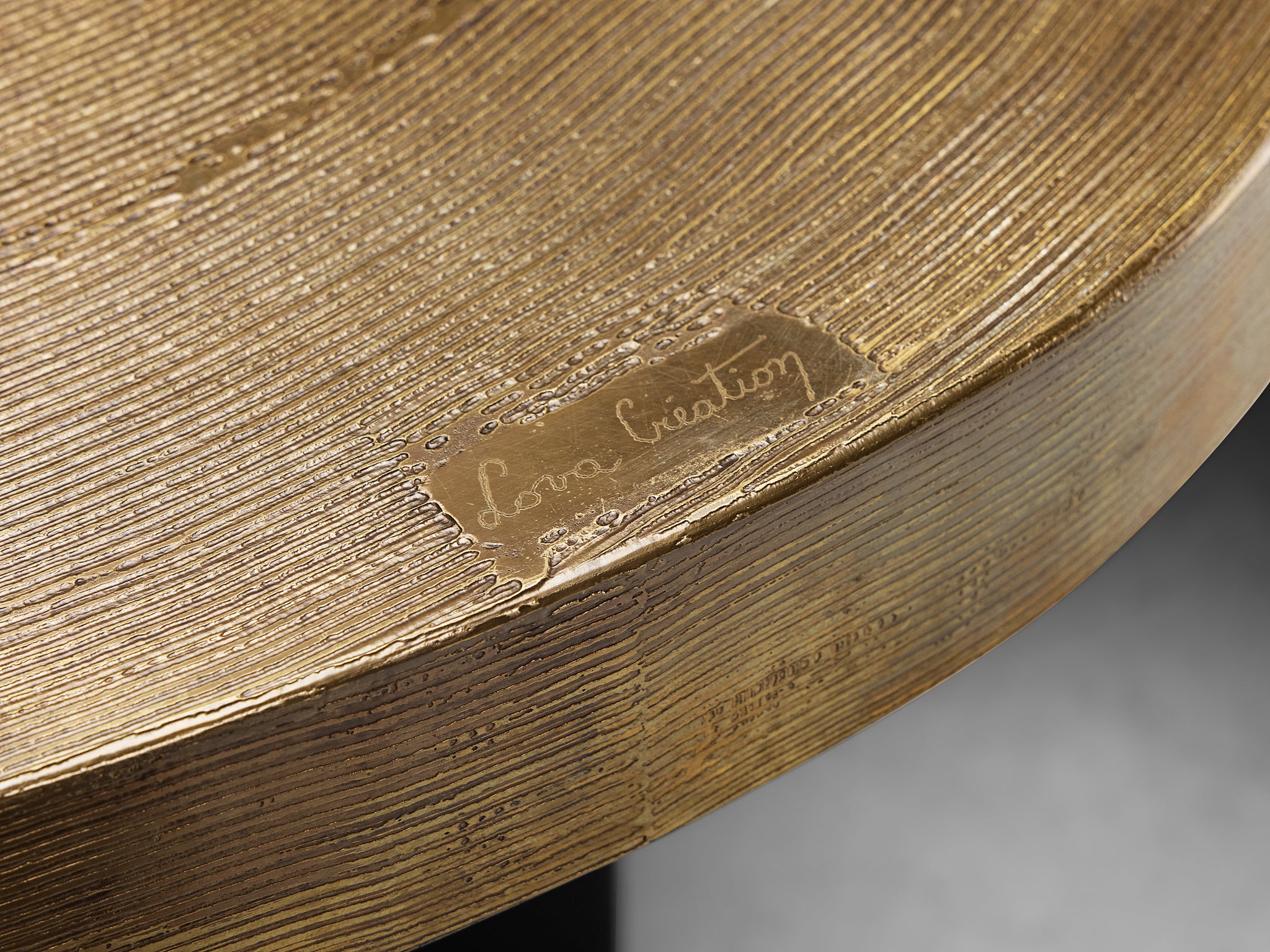 Rare Lova Creation Free Form Side Table in Etched Brass Tables Morentz