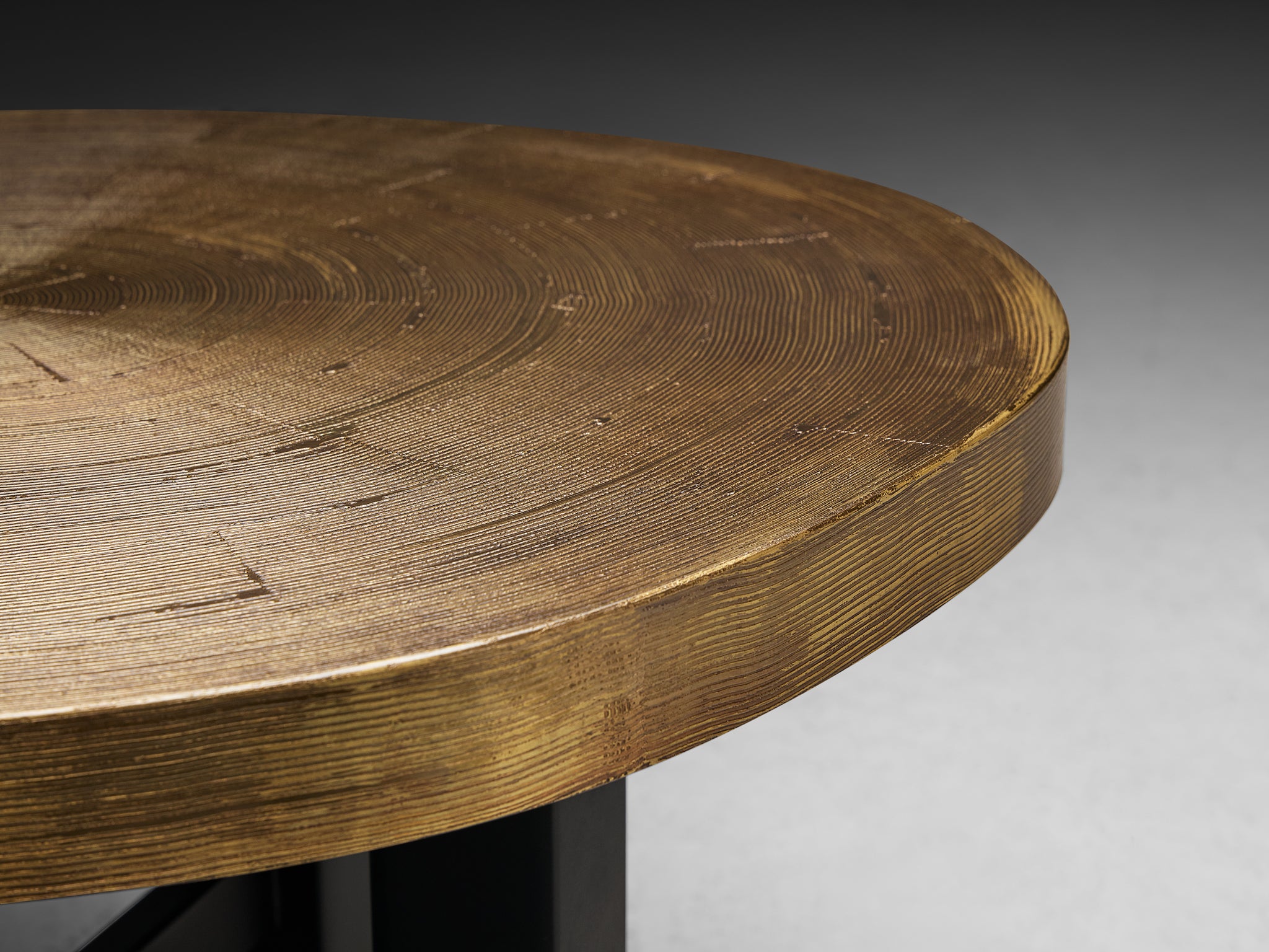 Rare Lova Creation Free Form Side Table in Etched Brass Tables Morentz