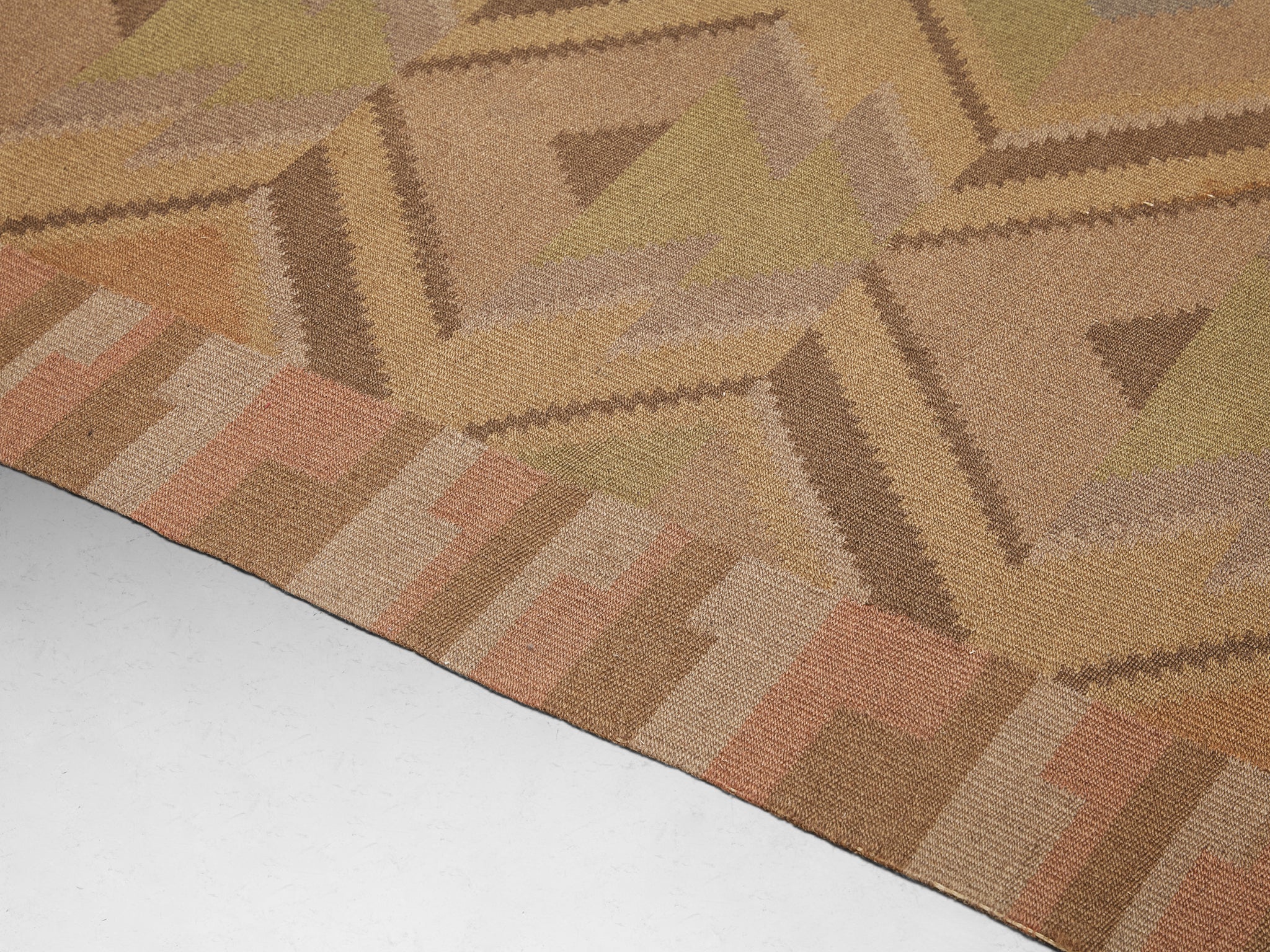 Rare and Early Laila Karttunen Finnish Handwoven Carpet in Wool Rugs and Carpets Morentz