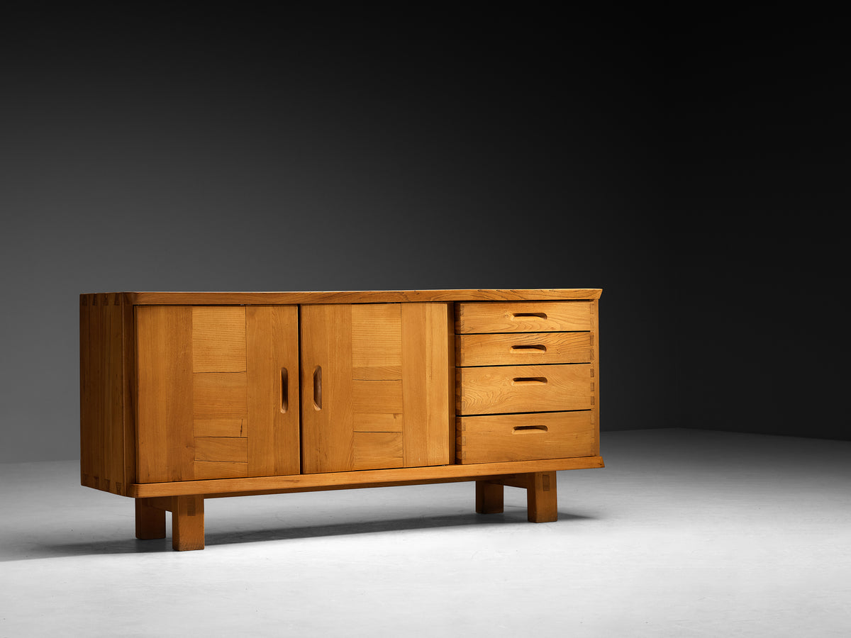 Roland Haeusler for Maison Regain Sideboard in Solid Elm Case pieces and storage cabinets Morentz