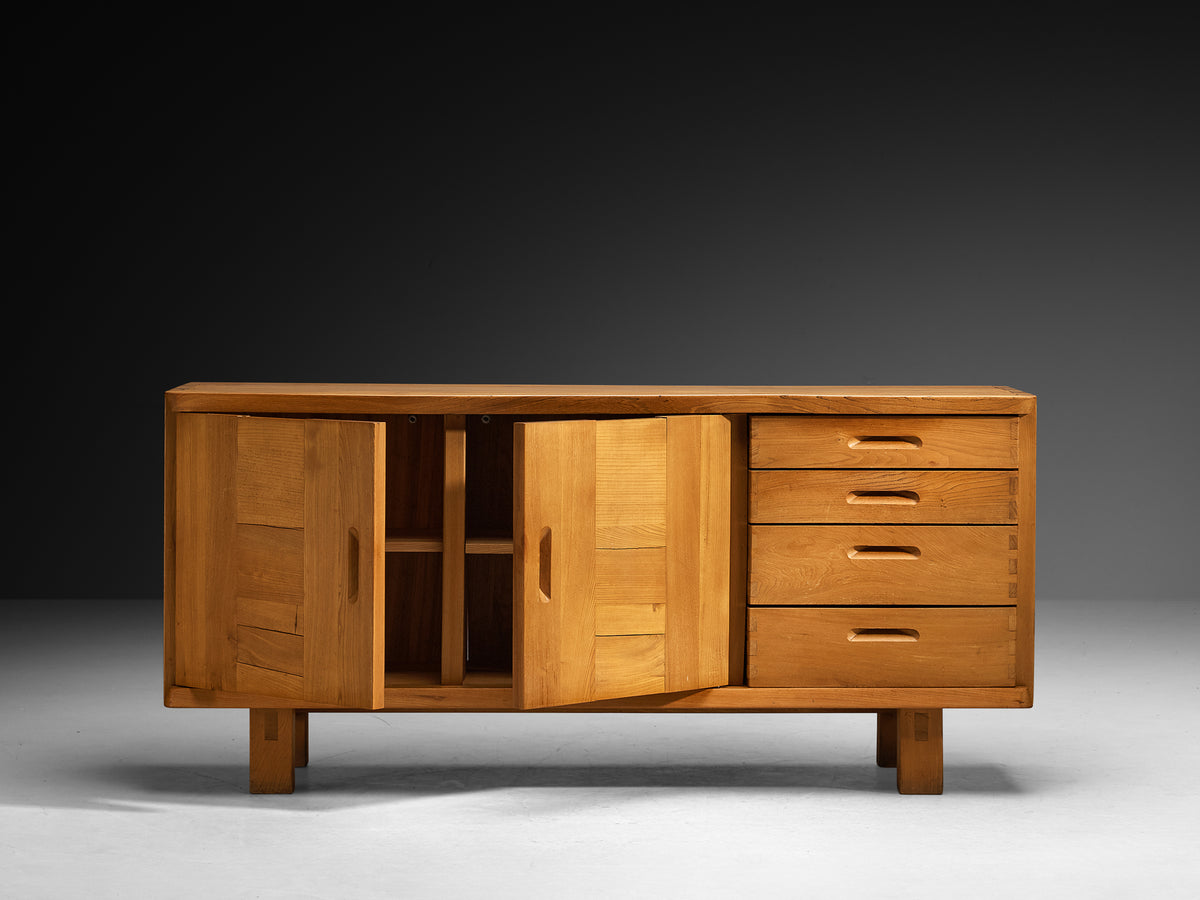 Roland Haeusler for Maison Regain Sideboard in Solid Elm Case pieces and storage cabinets Morentz