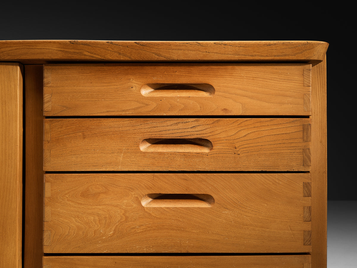 Roland Haeusler for Maison Regain Sideboard in Solid Elm Case pieces and storage cabinets Morentz