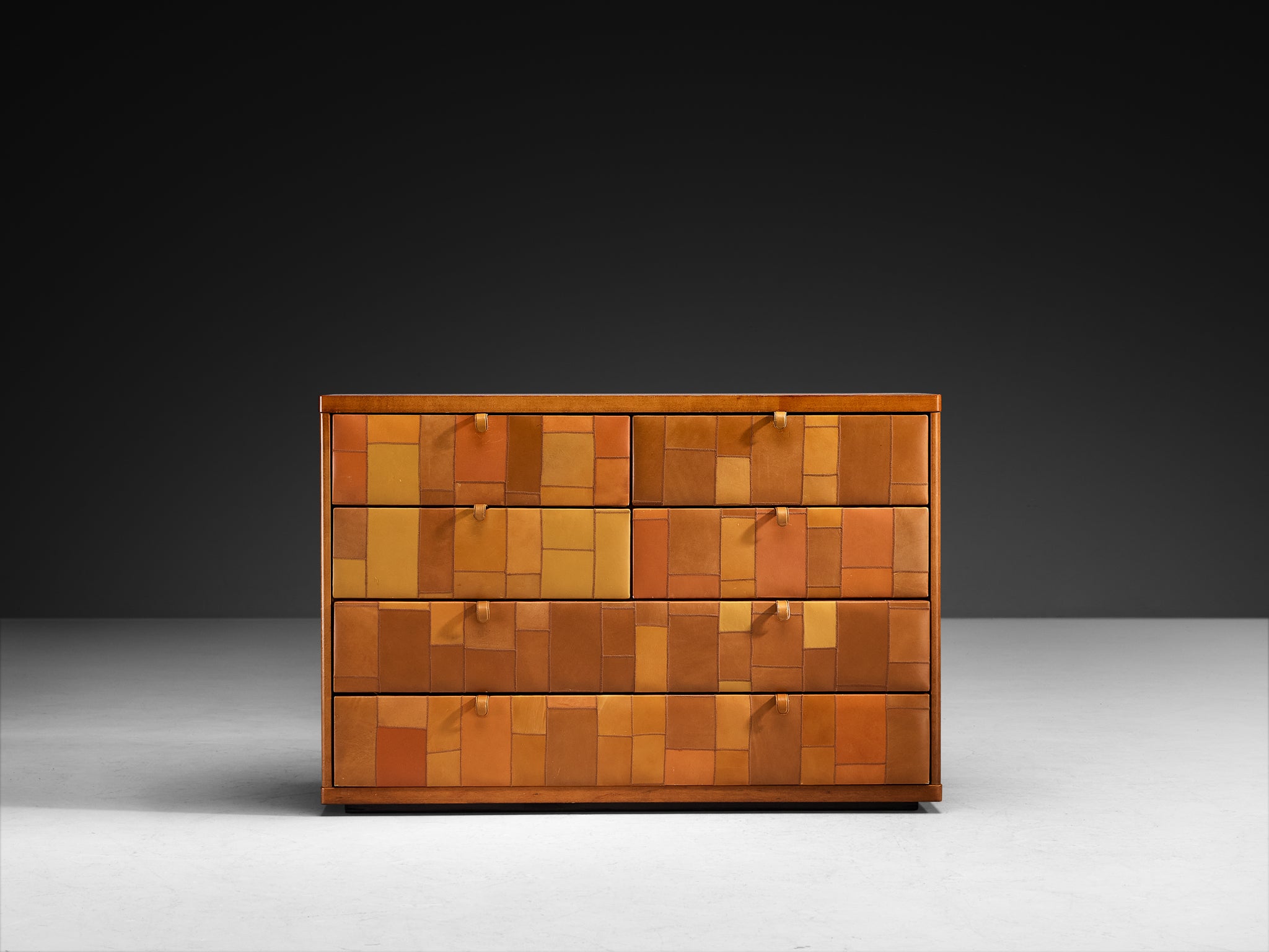 Tito Agnoli for Caleido/Poltrona Frau Chest of Drawers in Patchwork Leather