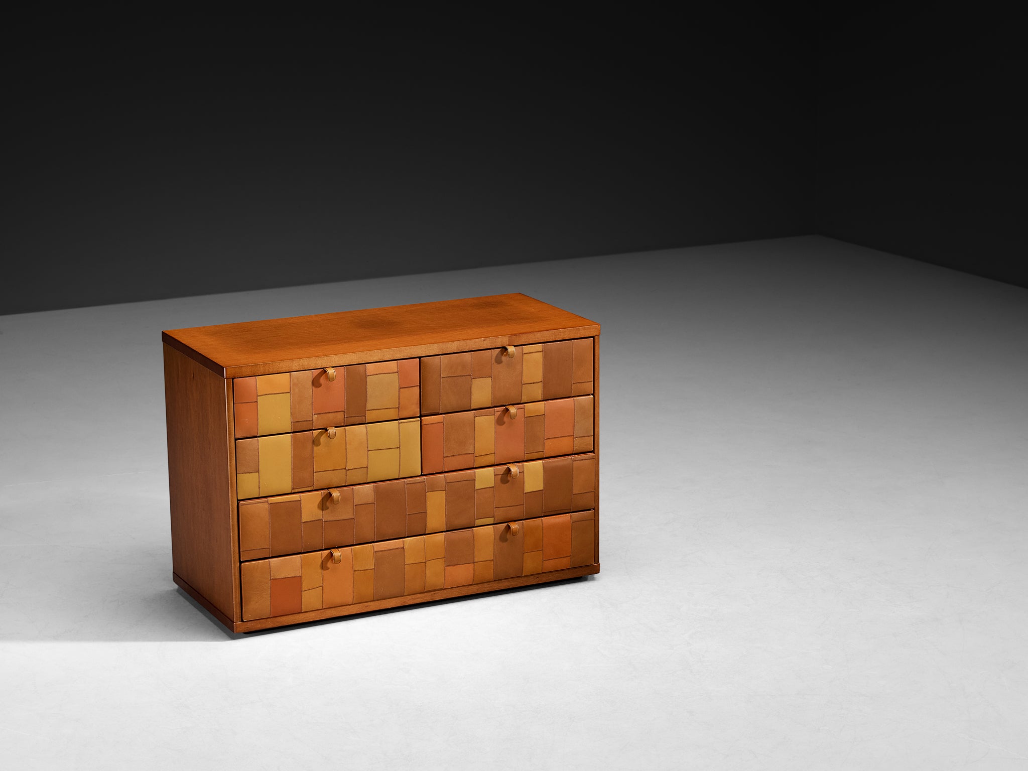 Tito Agnoli for Caleido/Poltrona Frau Chest of Drawers in Patchwork Leather