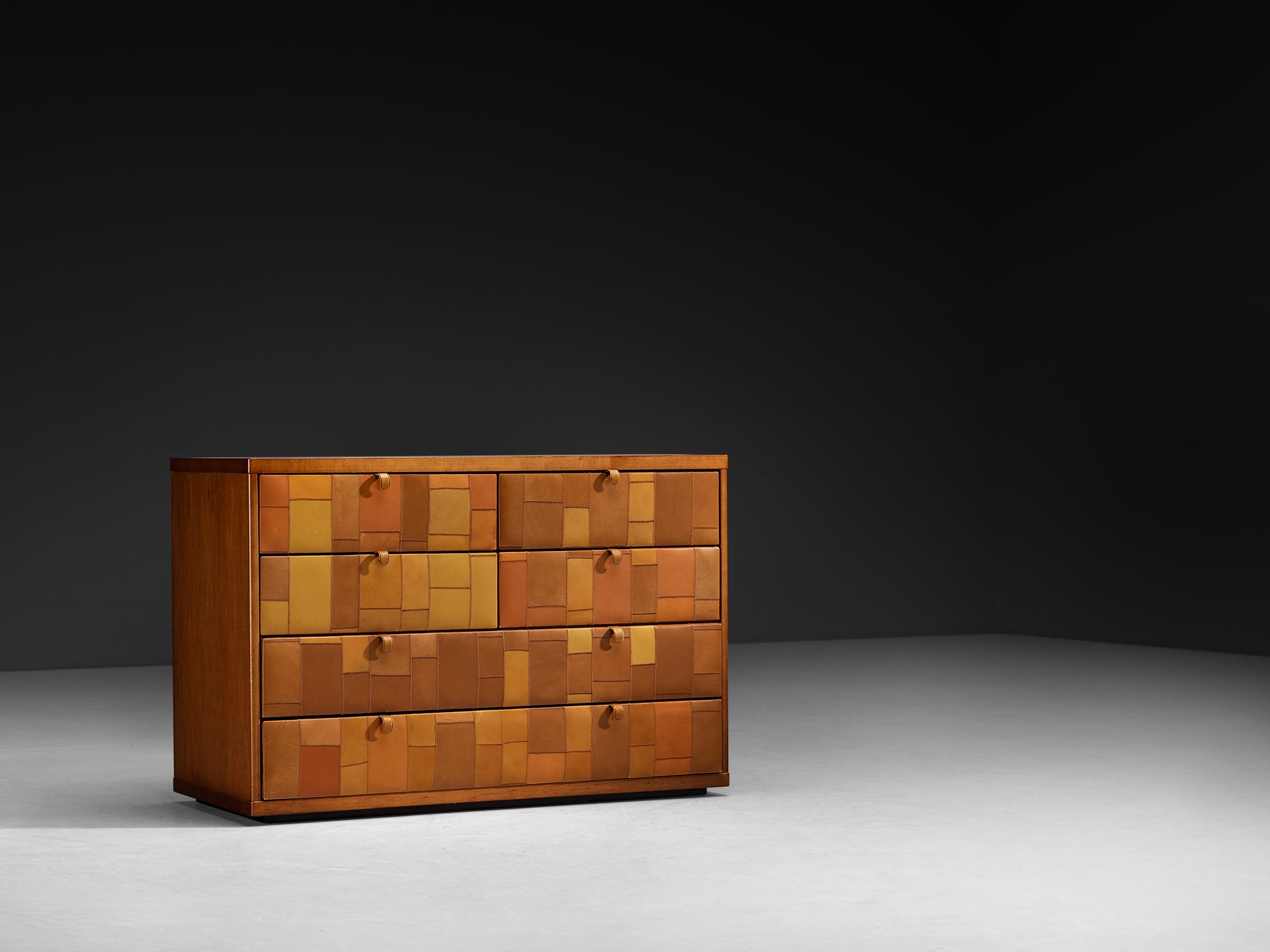 Tito Agnoli for Caleido/Poltrona Frau Chest of Drawers in Patchwork Leather