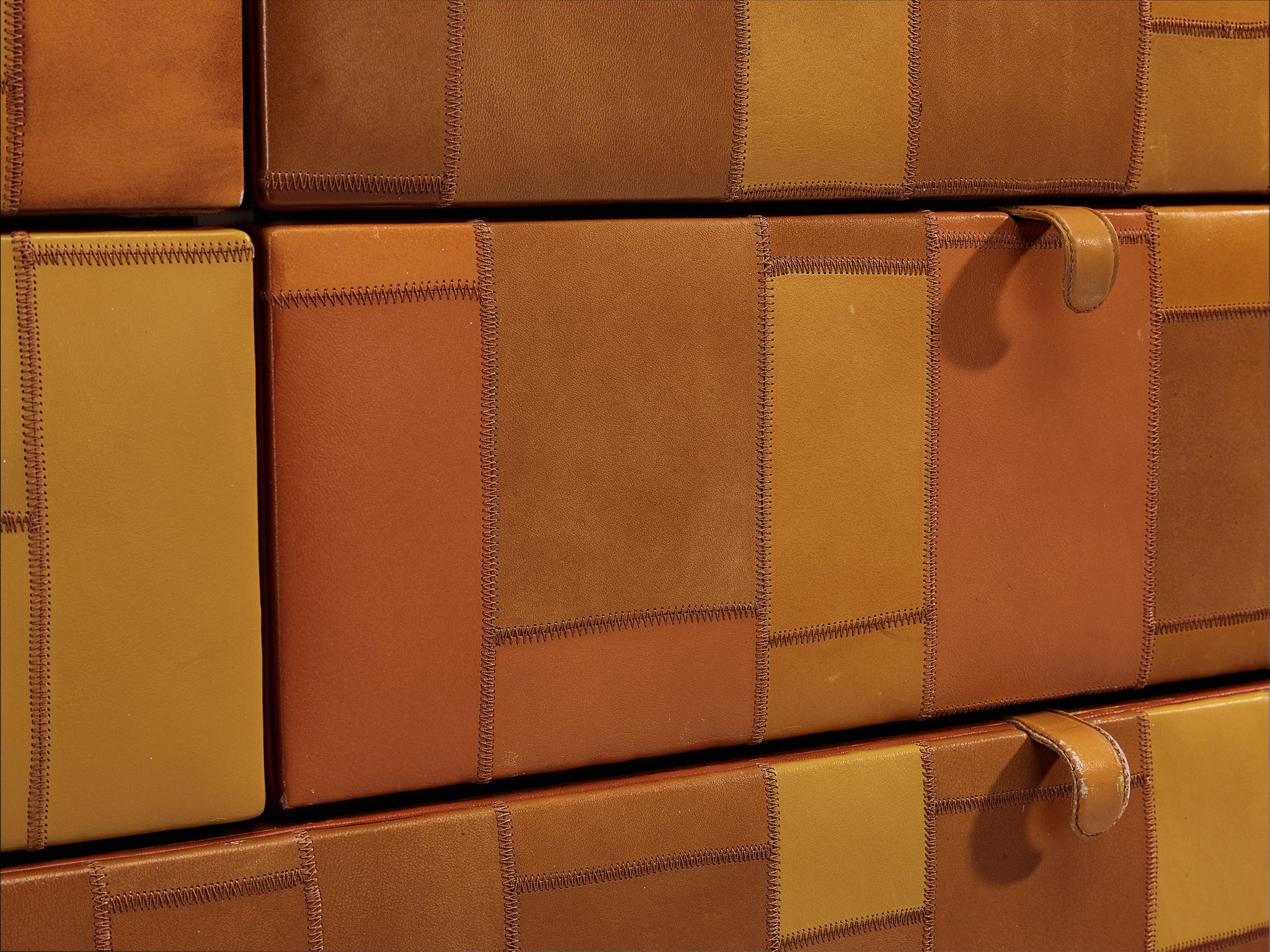 Tito Agnoli for Caleido/Poltrona Frau Chest of Drawers in Patchwork Leather