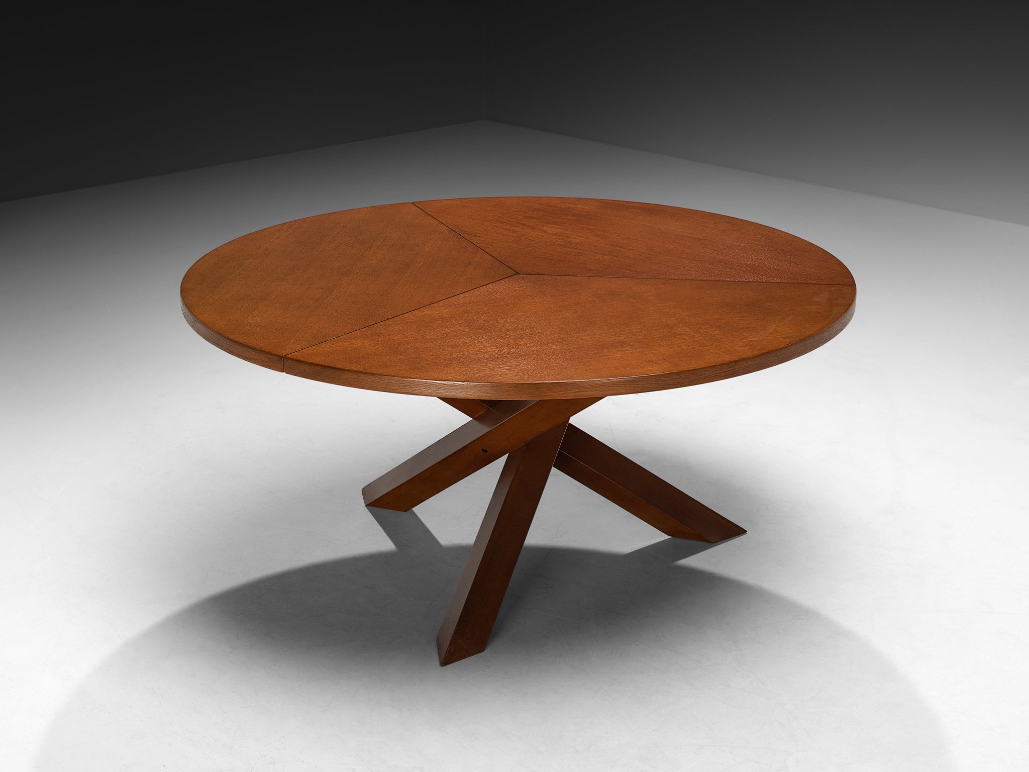 Mid-Century Dutch Dining Table in Oak with Cross-Base Tables Morentz