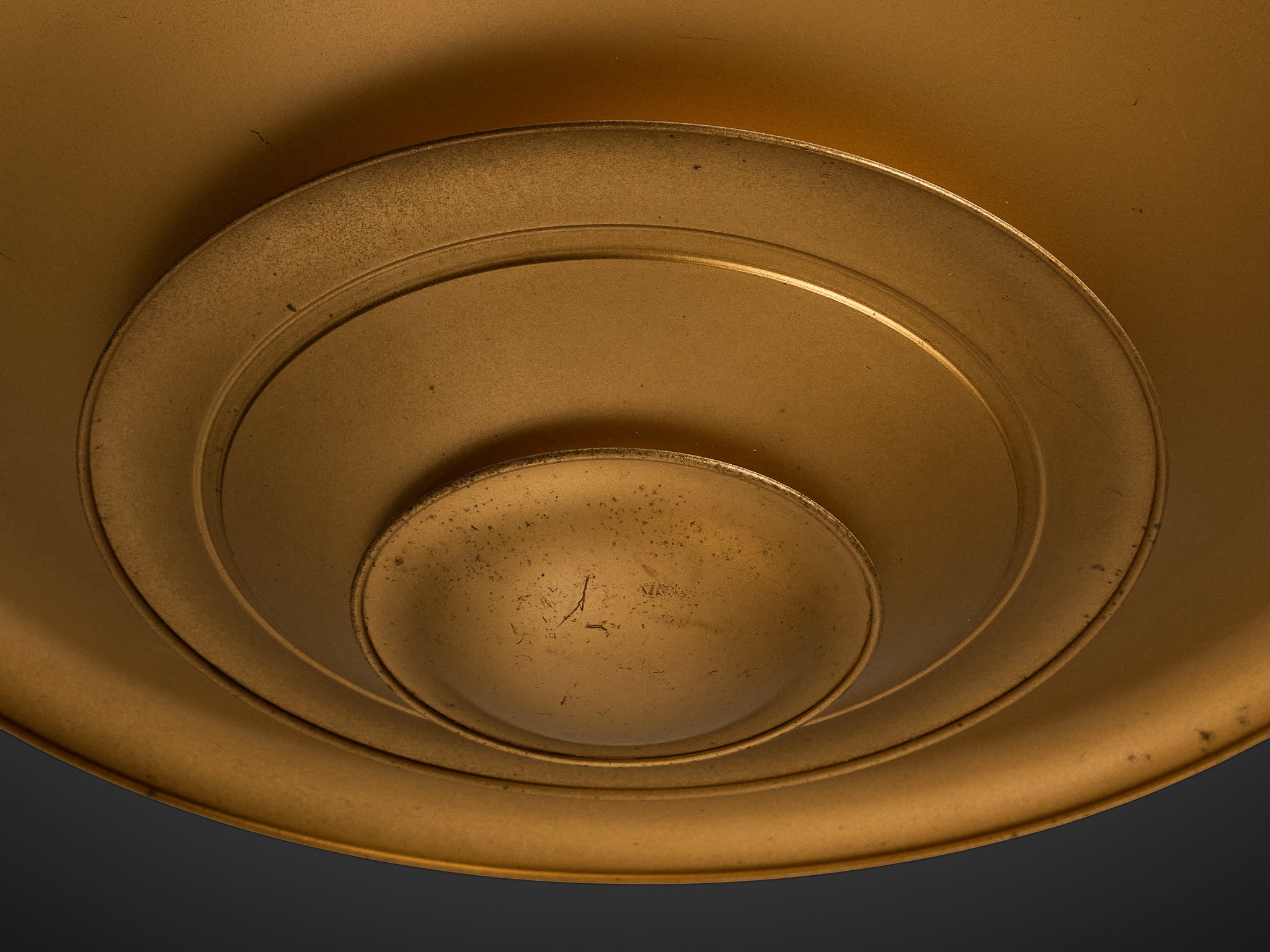 1930s Louis Poulsen Ceiling Light in Golden Painted Copper Lighting Morentz
