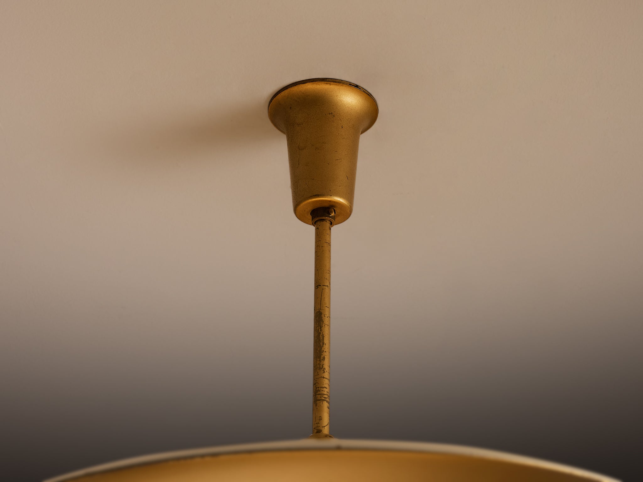 1930s Louis Poulsen Ceiling Light in Golden Painted Copper